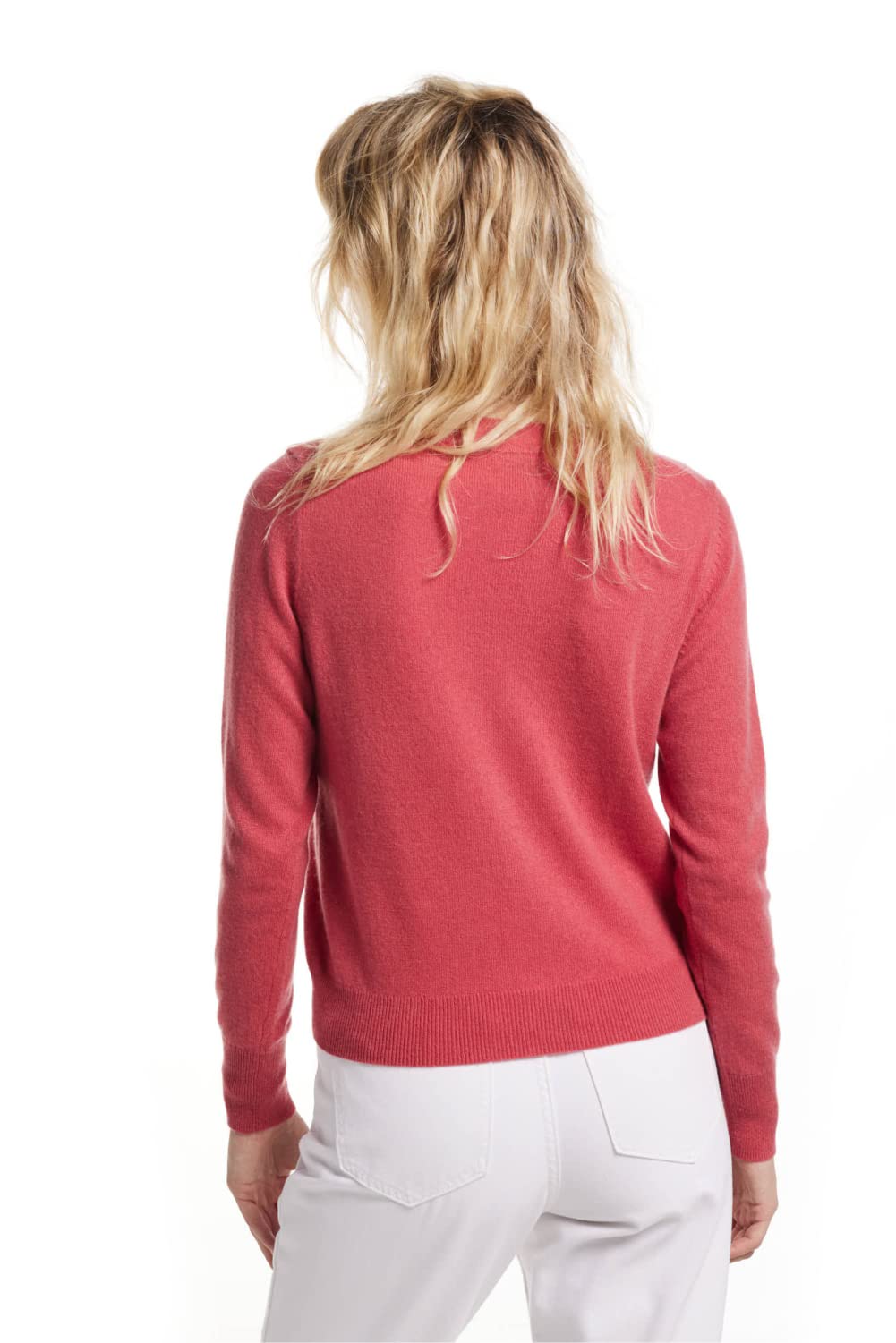 EURKEA 100% Cashmere V-Neck Cardigan Sweater for Women - Soft Winter Pullover Top | Perfect Gift for Her | Ideal for Office, Date Night & Cozy Evenings