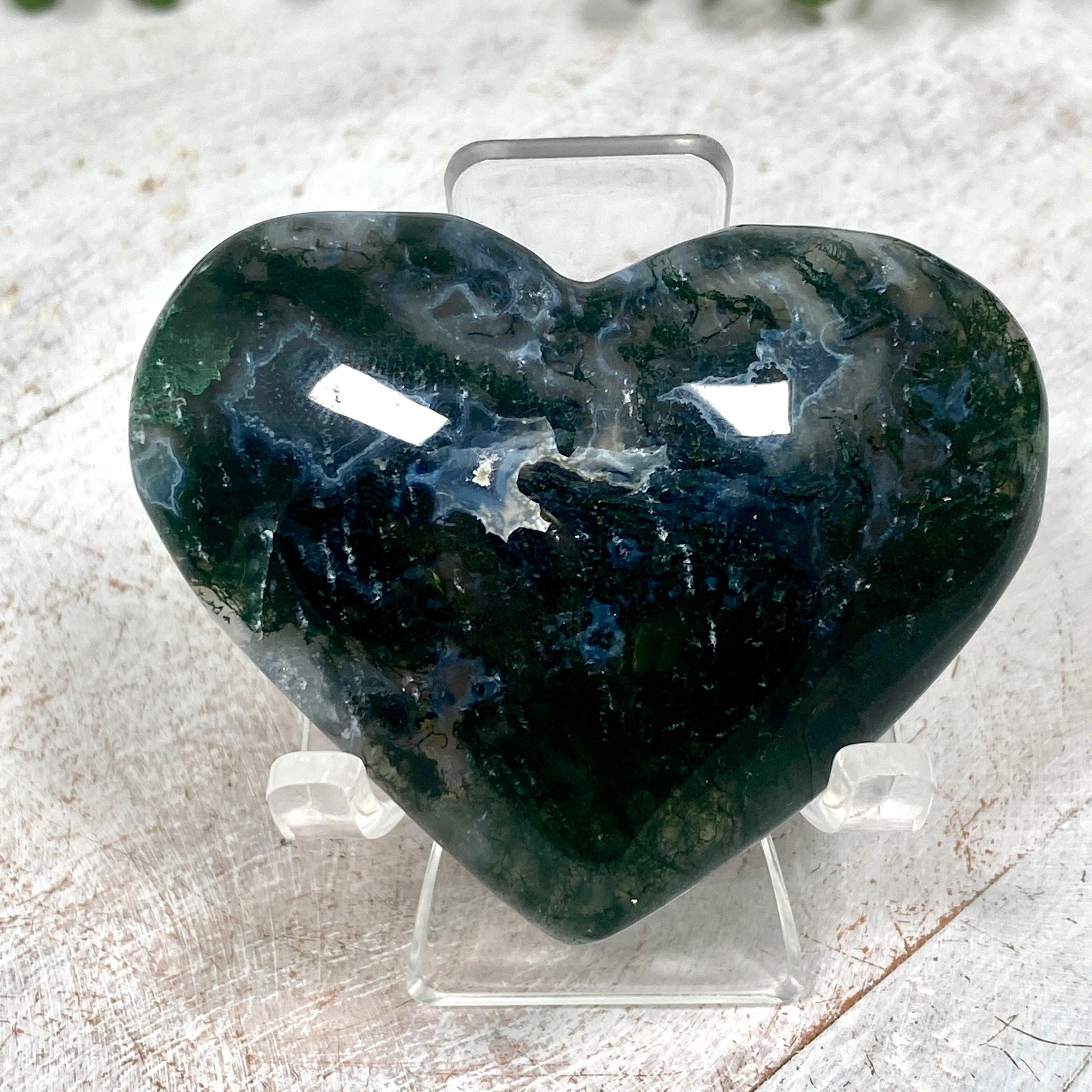 Natural Moss Agate Heart Pendant - Healing Crystal Jewelry for Love & Emotional Balance | Perfect for Meditation, Gifts & Spiritual Healing