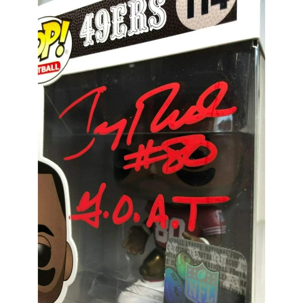 Jerry Rice Signed Autographed Funko Pop Vinyl Figure with BAS COA - San Francisco 49ers NFL Collectible #114 - Perfect for Sports Memorabilia Displays and 49ers Fan Gifts