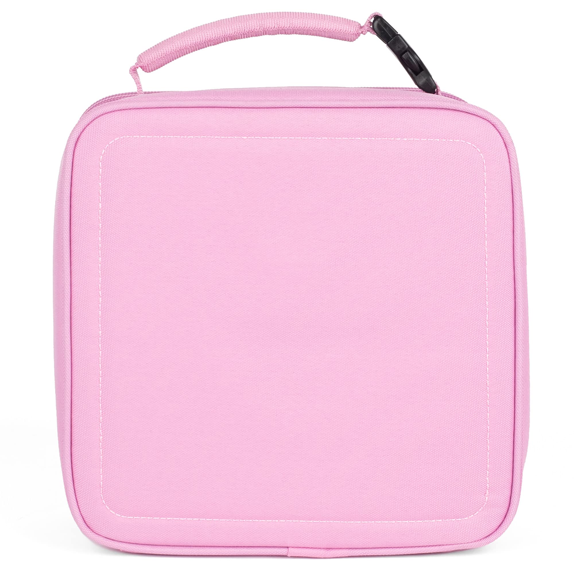 LEGO Insulated Lunch Bag with Mesh Pouch & Zipper Compartment - Durable Thermal Food Carrier for School, Work & Picnics - Light Pink Lunch Box for Kids & Adults