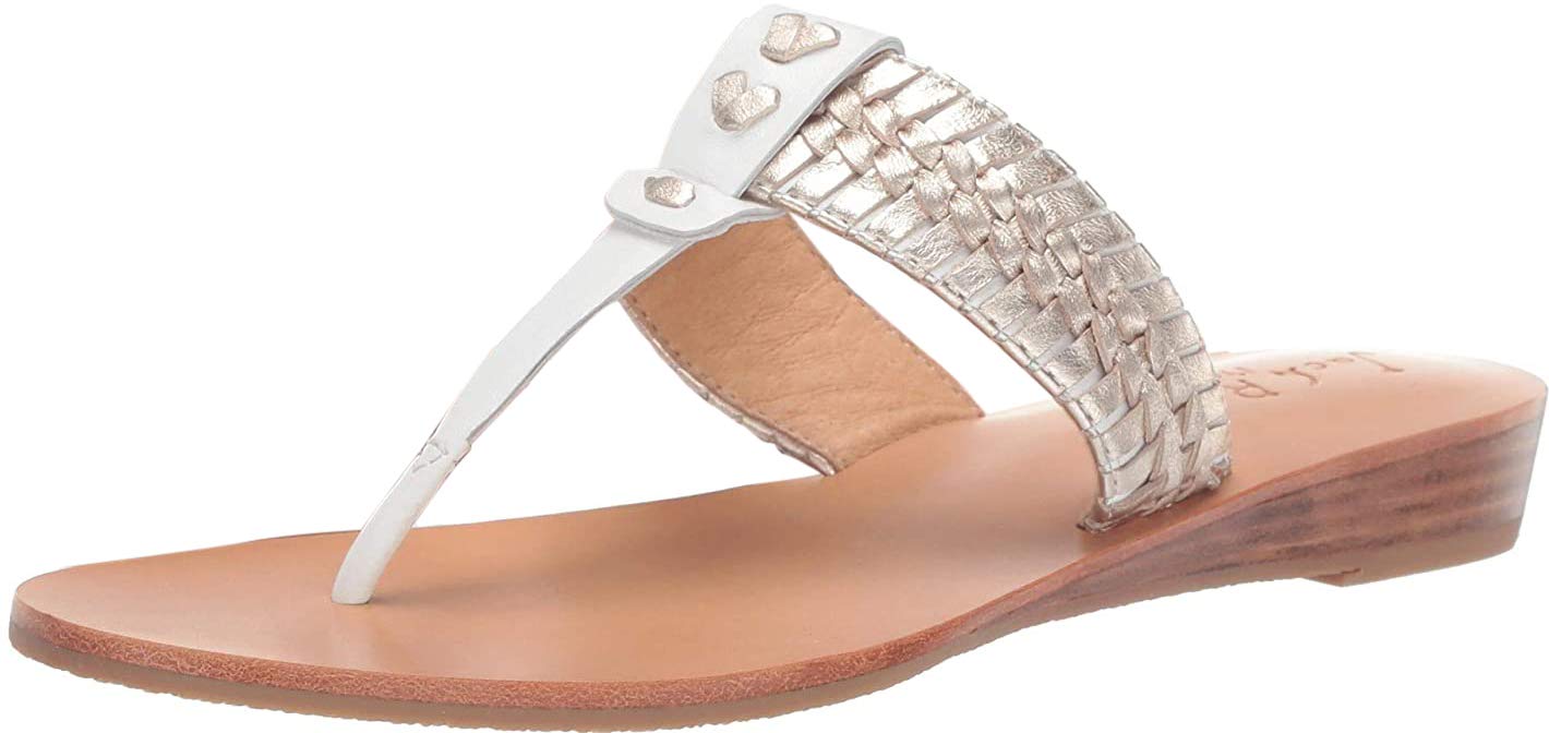 Jack Rogers Tinsley Wedge Sandals White Platinum - Perfect for Summer Outings