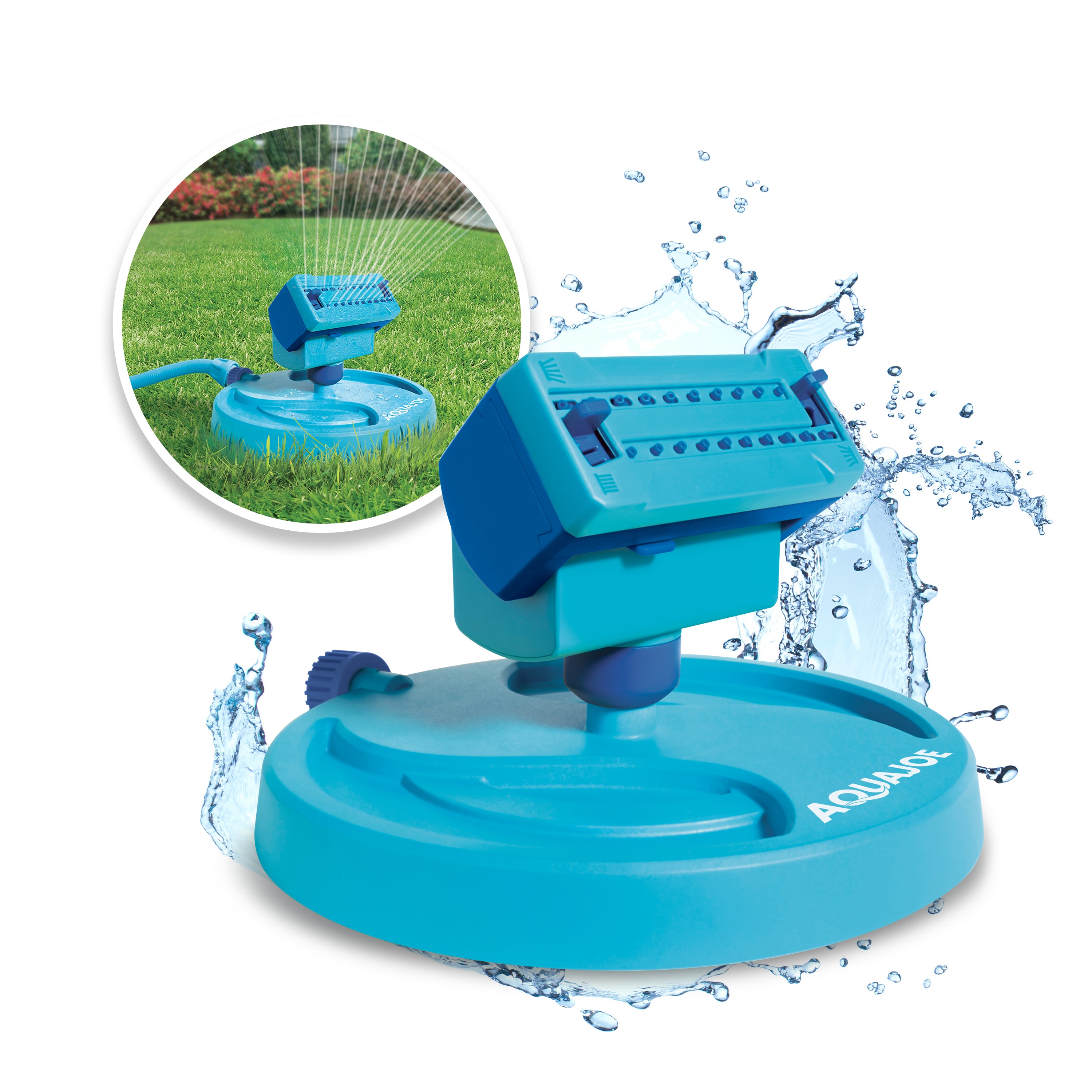 Aqua Joe AJ OSPR20 Mini Gear Driven Oscillating Sprinkler with Sled Base - Adjustable Water Spray & 4,250 Sq. Ft. Coverage for Small to Medium Lawns | Perfect for Garden, Yard & Lawn Watering