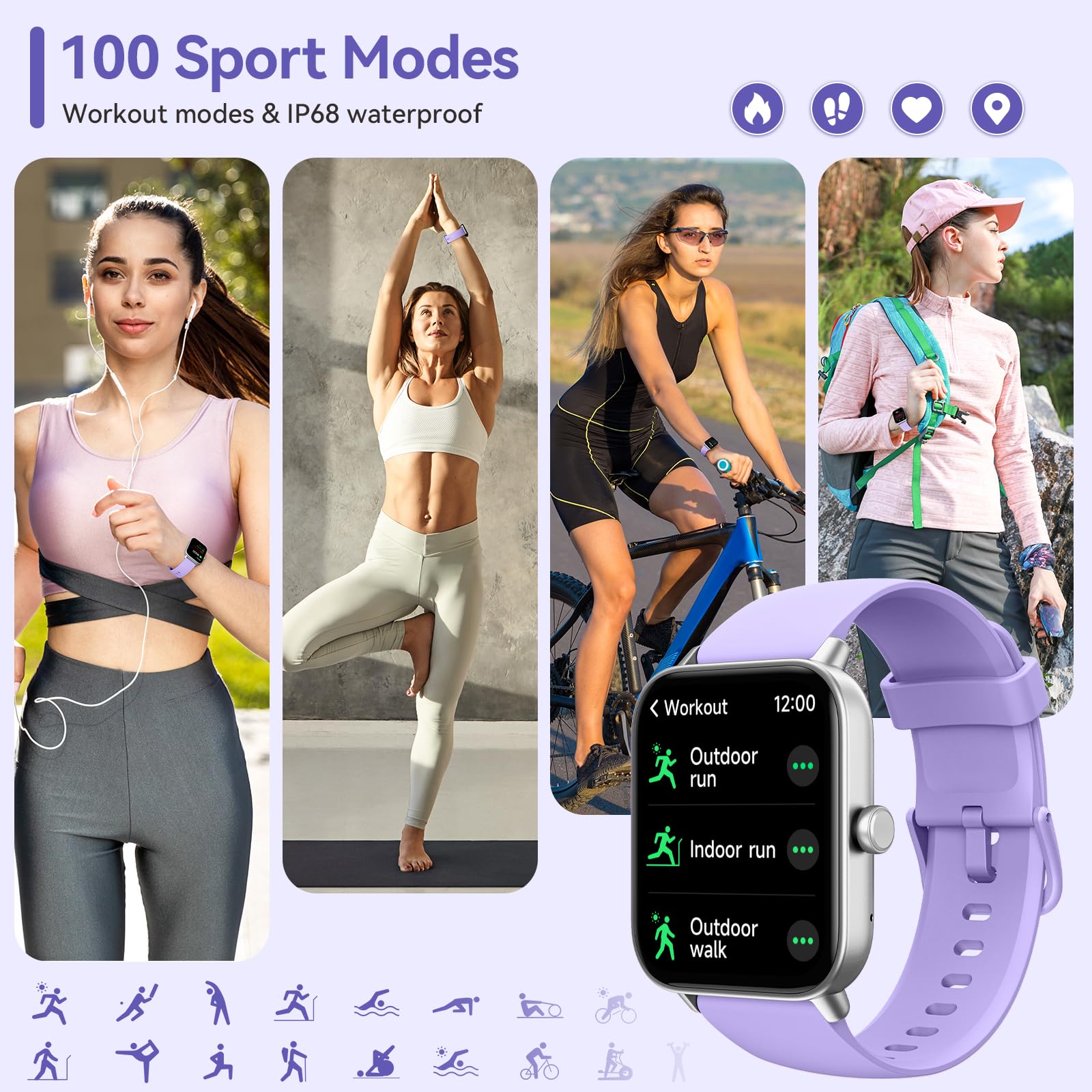 Smart Watches for Women with Alexa Built-in, 1.8
