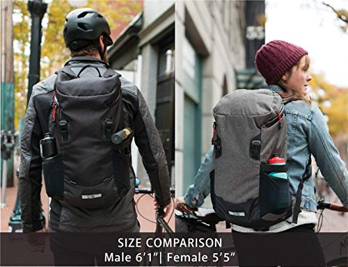 Two Wheel Gear Commuter Laptop Backpack - Water Resistant 26L with Padded 15in Laptop Compartment | Durable Travel Backpack for Work, Cycling, Hiking & Daily Use | Graphite Gray Backpack for Professionals & Students