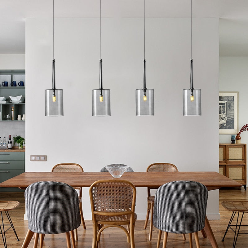 Stylish Glass Pendant Hanging Lights for Modern Home Decor - Perfect for Dining Room, Kitchen Island & Bedroom Lighting