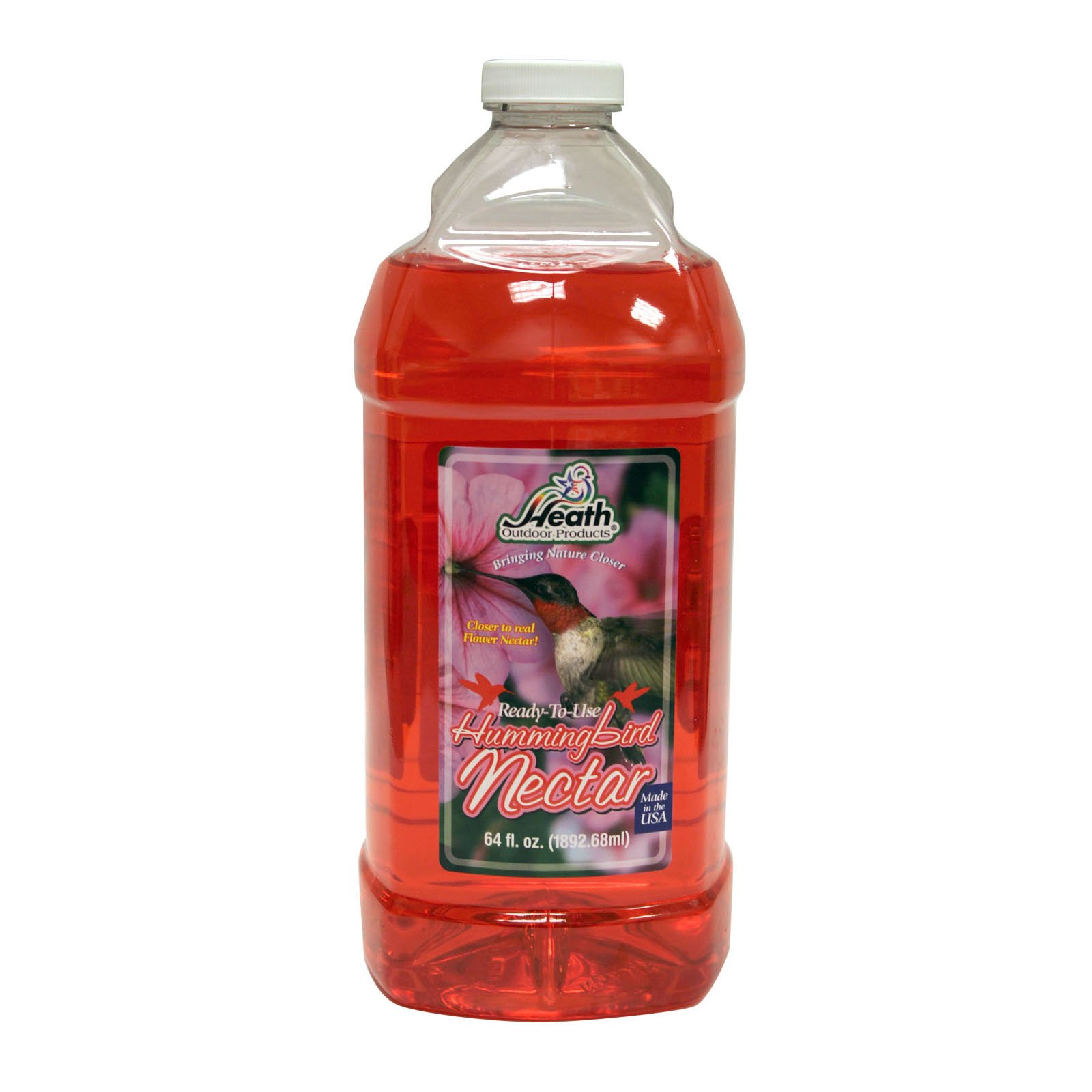 Heath Outdoor Ready-To-Use Liquid Nectar, 64-Ounce – Attract Hummingbirds & Butterflies to Your Garden