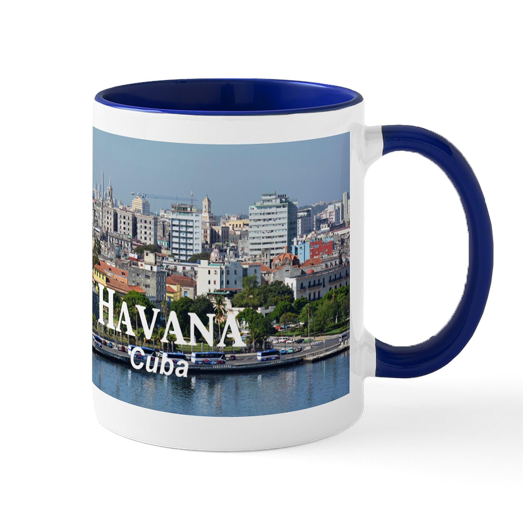 Havana Cuba Themed 11 oz (325 ml) Ceramic Coffee Mug - Perfect for Home, Office & Travel - Unique Gift for Coffee Lovers