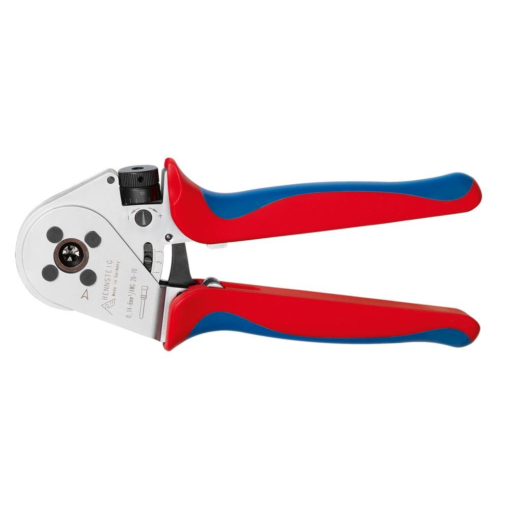 Rennsteig 8760 0000 6 Professional Crimping Tool for Electrical Work - 8.76 Inch Wire Crimper for Connectors, Terminals & Cables - Perfect for DIY, Automotive & Industrial Applications