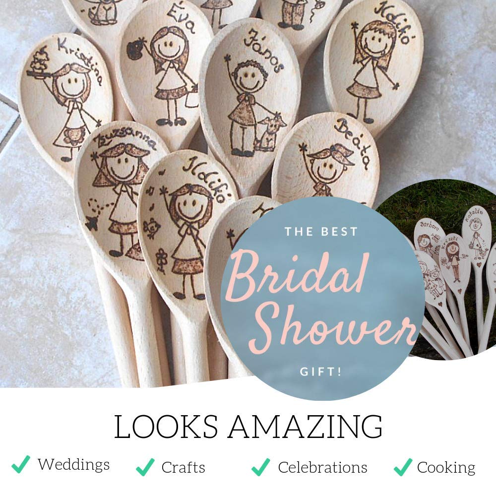Premium 12 Inch Wooden Cooking Spoons Set of 24 - Long Handle Oval Wooden Utensils for Mixing, Stirring & Tasting - Natural Kitchen Tools for Baking, Cooking & DIY Crafts - Perfect for Home Chefs & Gift Giving