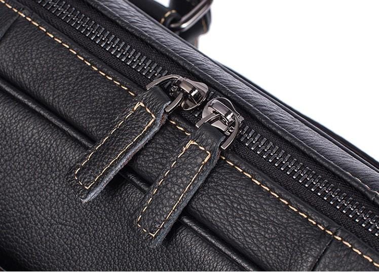 Premium Genuine Leather Messenger Bag for Men & Women - Stylish Crossbody Satchel for Work, Travel & Daily Commute