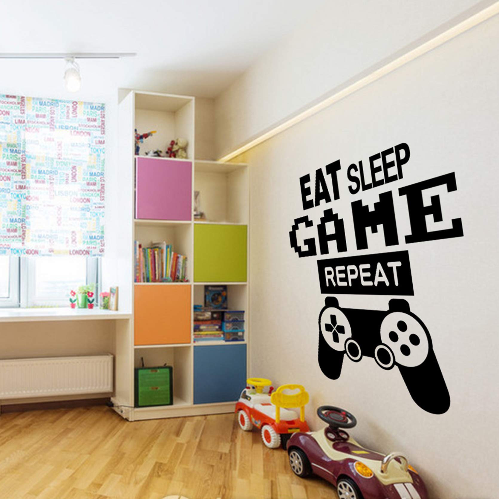Video Game Wall Decals & Stickers - Gaming Controller & Joystick Vinyl Wall Art for Playroom & Game Room Decor - Perfect for Gamer Bedroom, Man Cave, and Kids' Gaming Zone