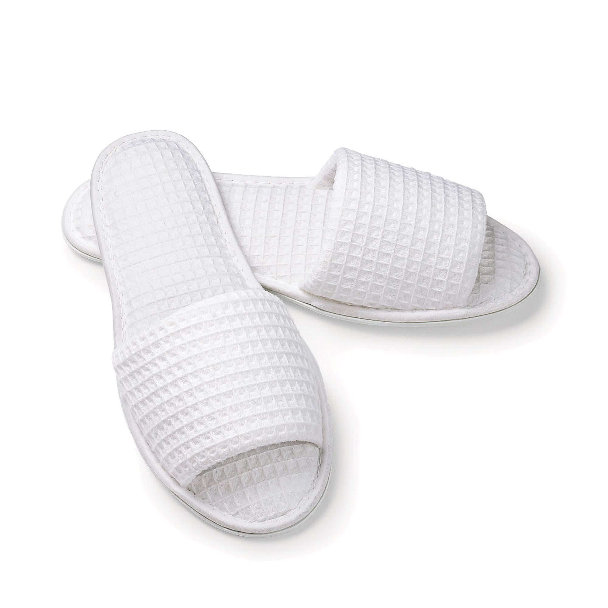 Boca Terry Waffle Weave Slippers for Women & Men - Soft & Absorbent Bathroom Slippers - Perfect for Spa, Home, and Hotel Use