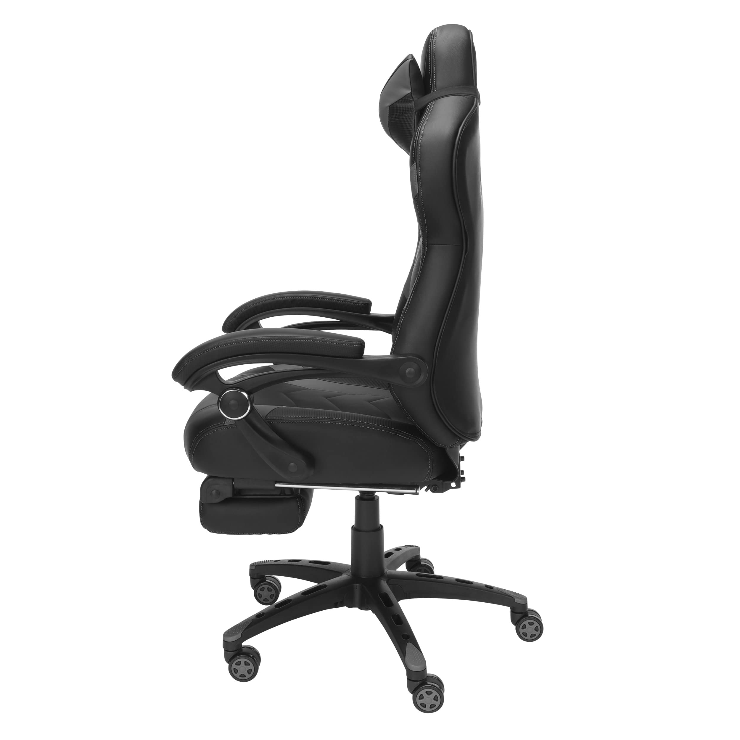 RESPAWN 110 Pro Ergonomic Gaming Chair with Adjustable Footrest & Headrest - Reclining Computer Desk Chair for Adults - Grey | Perfect for PC Gaming, Home Office & Streaming Setup