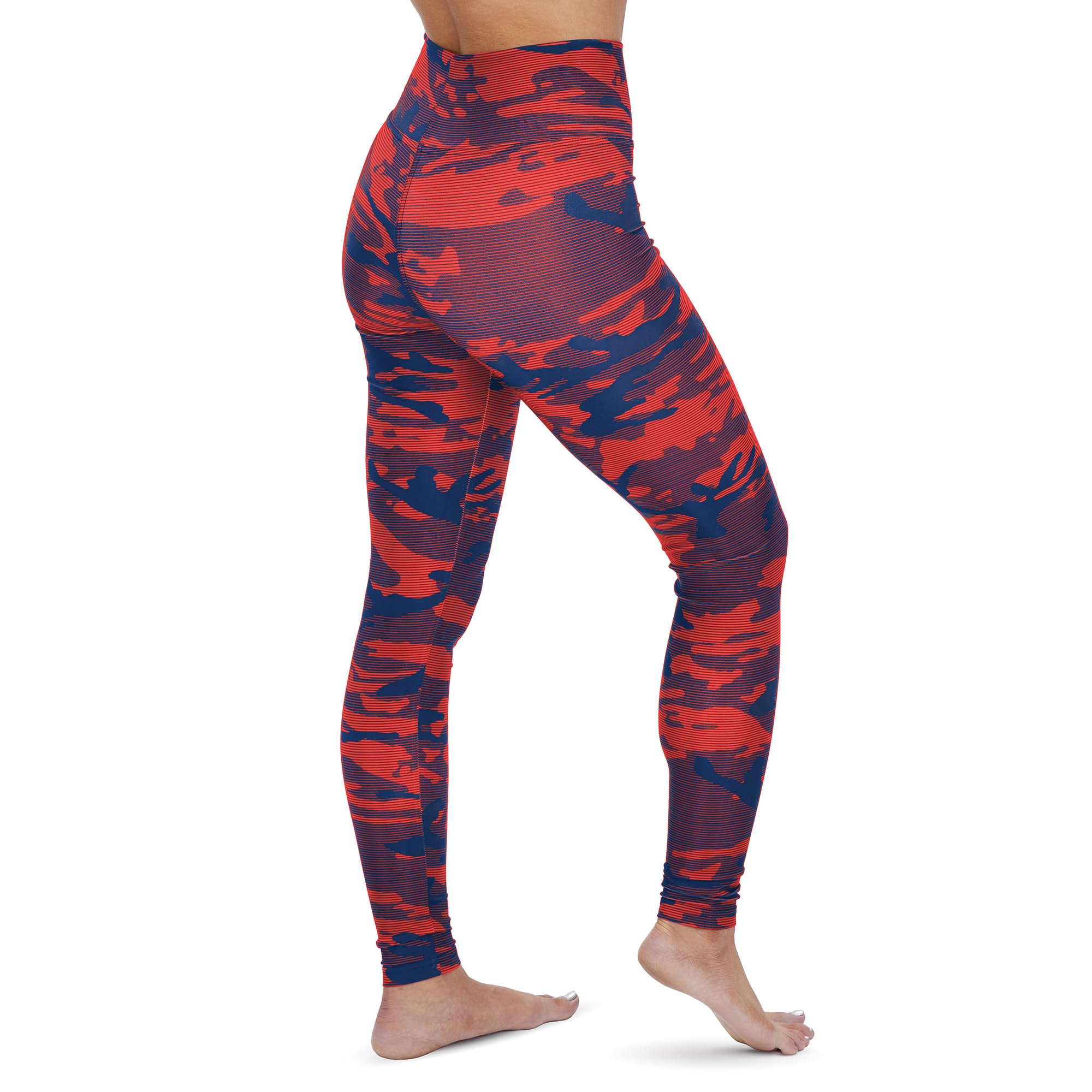 Zubaz NFL Women's Camo & Striped Leggings - Team Colors for Football Fans | Game Day Outfit, Workout & Casual Wear