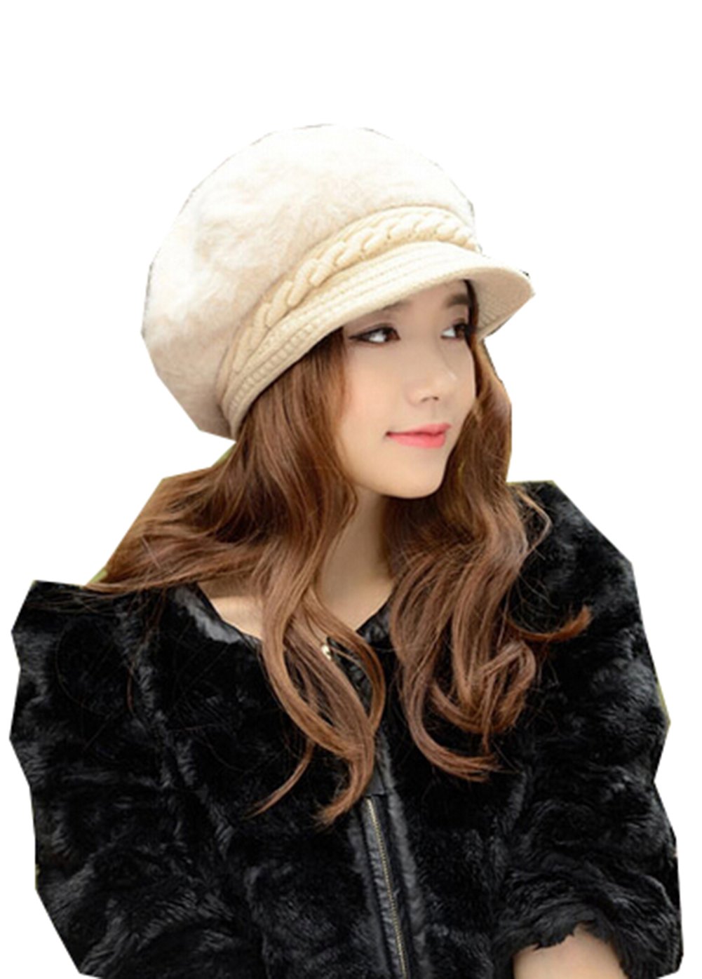 Women's Winter Knit Beanie Hat - Korean Style Thick Warm Fleece Lined Cap for Cold Weather - Perfect for Outdoor Activities, Skiing, and Daily Winter Fashion