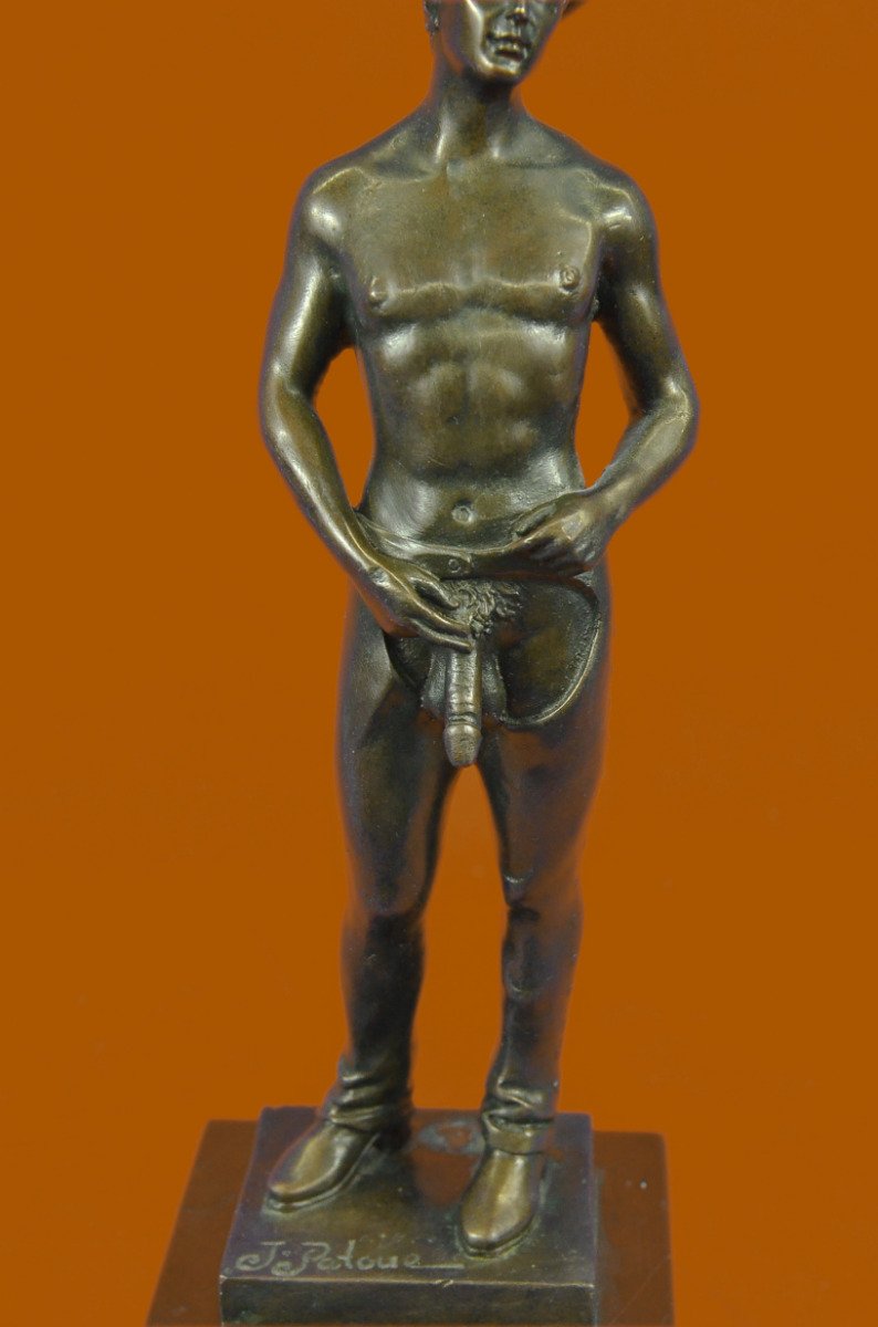 Handmade Bronze Erotic Male Nude Sculpture - Gay Art Figurine Statue for Home Decor, Office Display & Art Collection