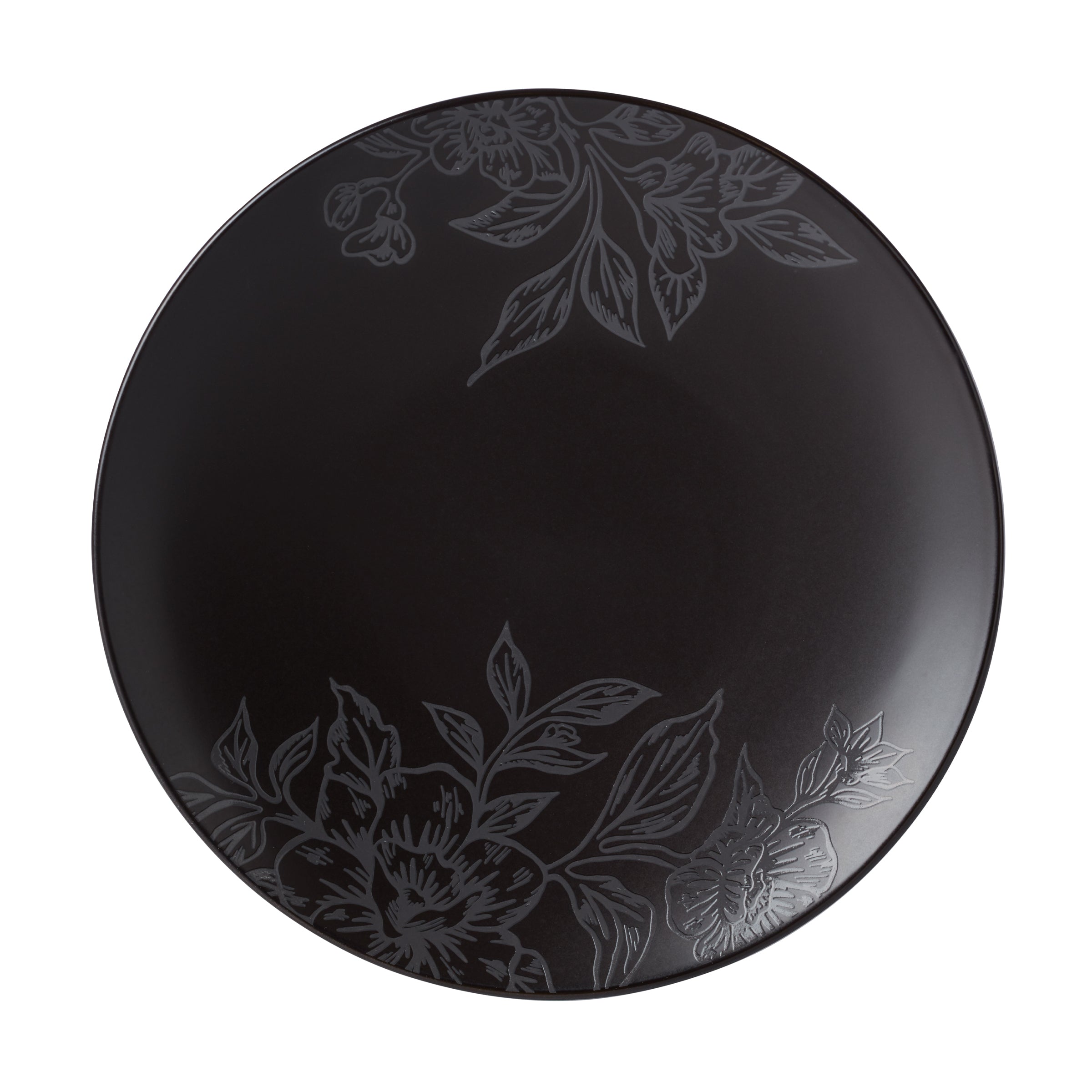 Roseto Charcoal 12-Piece Dinnerware Set - Elegant Stoneware Plates, Bowls & Mugs for Everyday Dining, Dinner Parties & Family Gatherings