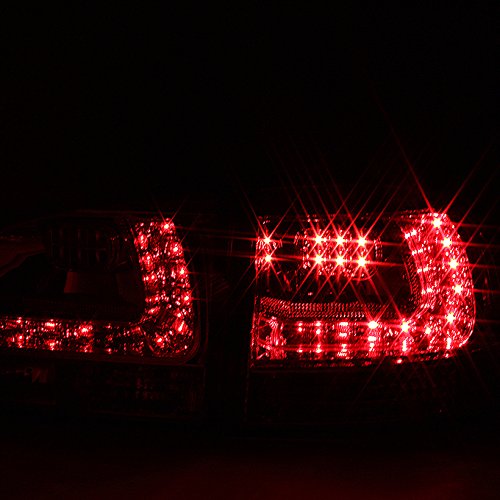 AKKON Black Bezel LED Tail Lights Brake Lamps Replacement for 2003-2007 VW Touareg SUV - 4pc Set, Enhanced Visibility & Style for Night Driving & Custom Car Upgrades