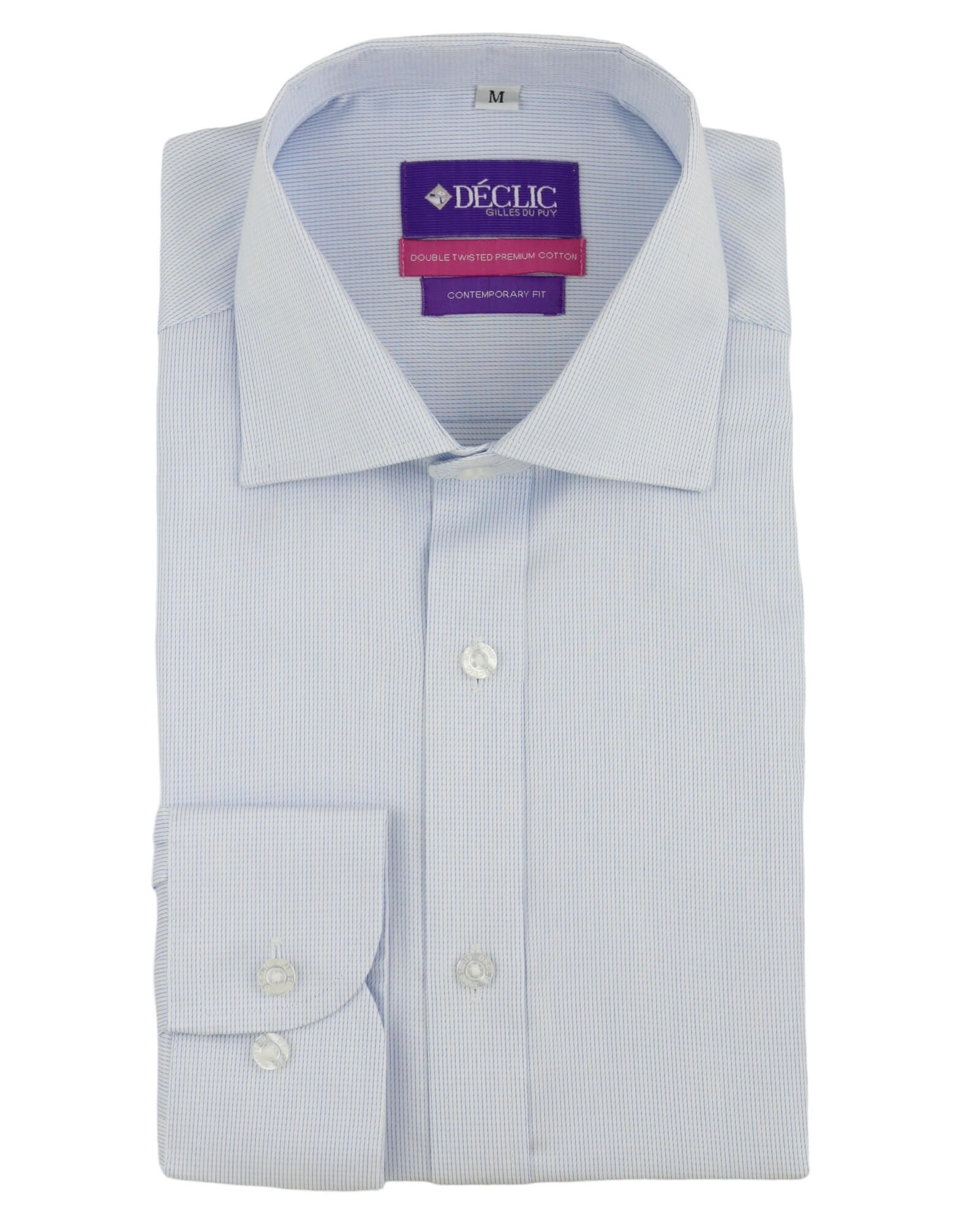DÉCLIC Rupert Textured Shirt for Men - Stylish Casual Blue Button Down Shirt | Perfect for Office, Date Night & Weekend Outings