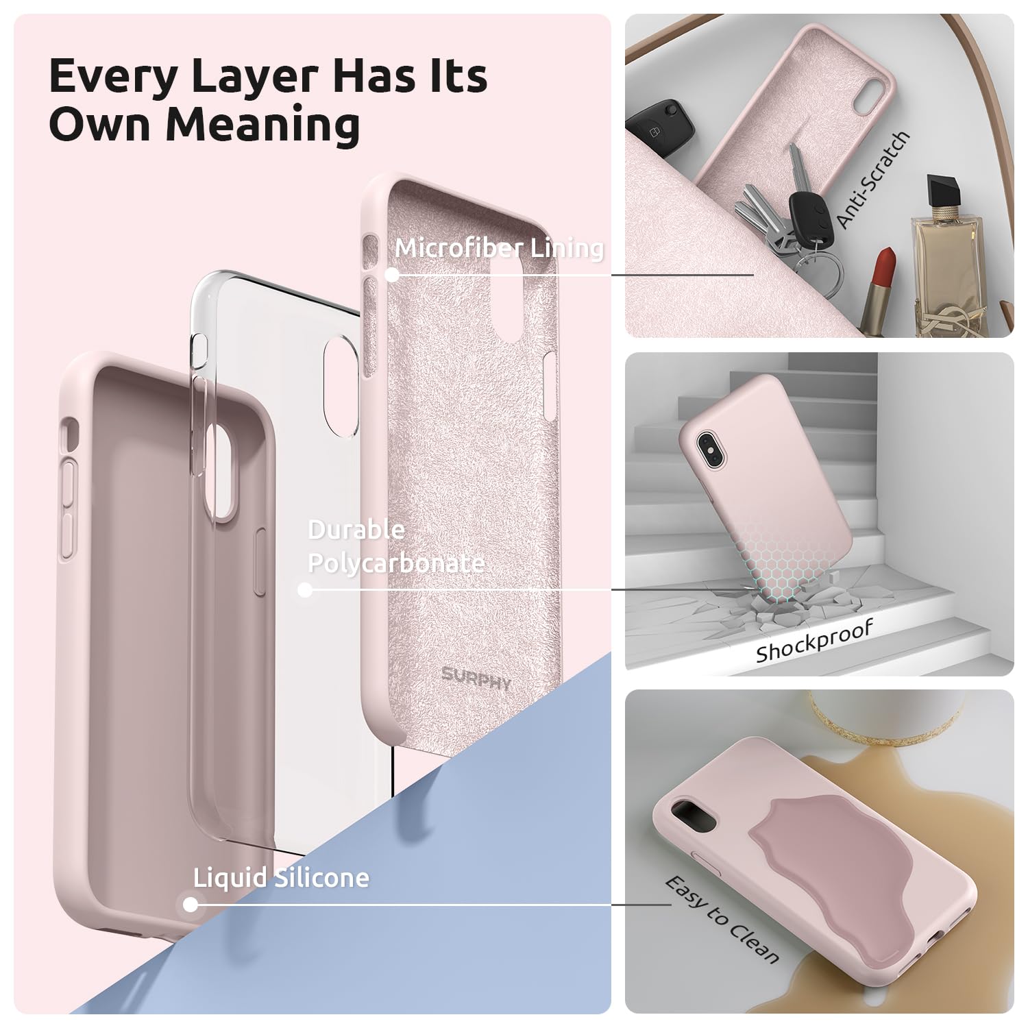 Premium Liquid Silicone Case for iPhone X & iPhone XS (5.8