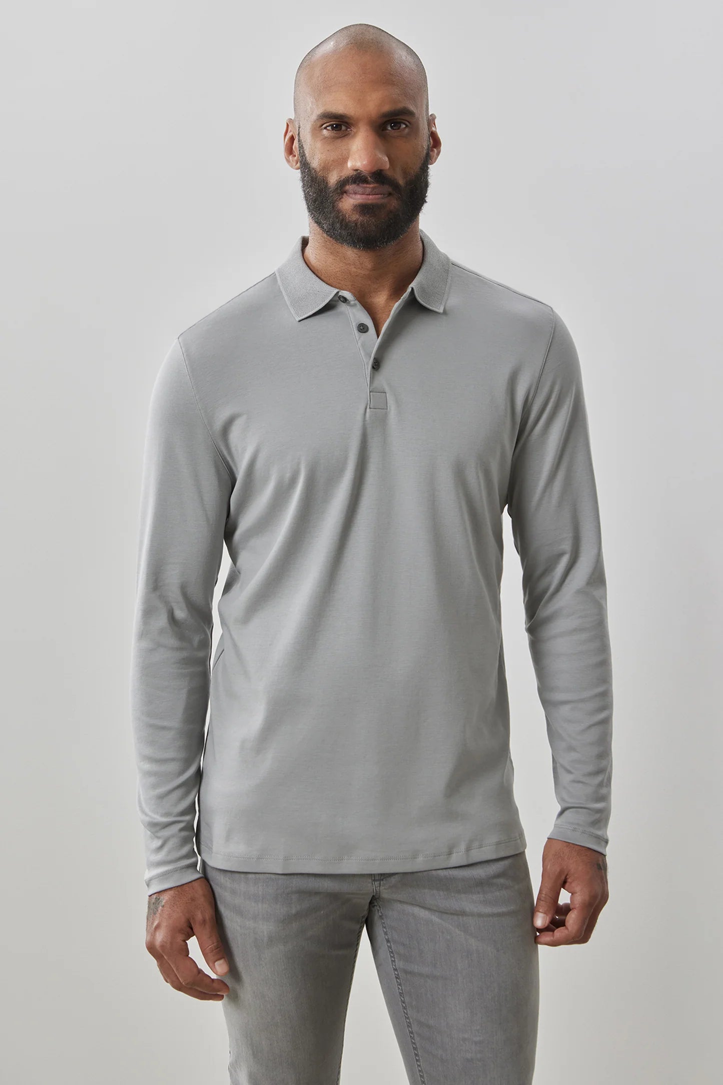 Robert Barakett Georgia Long Sleeve Polo Shirt for Men - Classic Cotton Comfort Fit Casual Wear for Office, Golf & Everyday Outfits