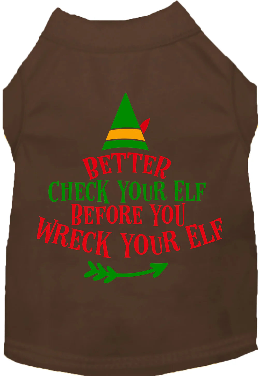Check Your Elf Screen Print T-Shirt - Funny Christmas Graphic Tee in Multiple Colors - Perfect for Holiday Parties & Gifts