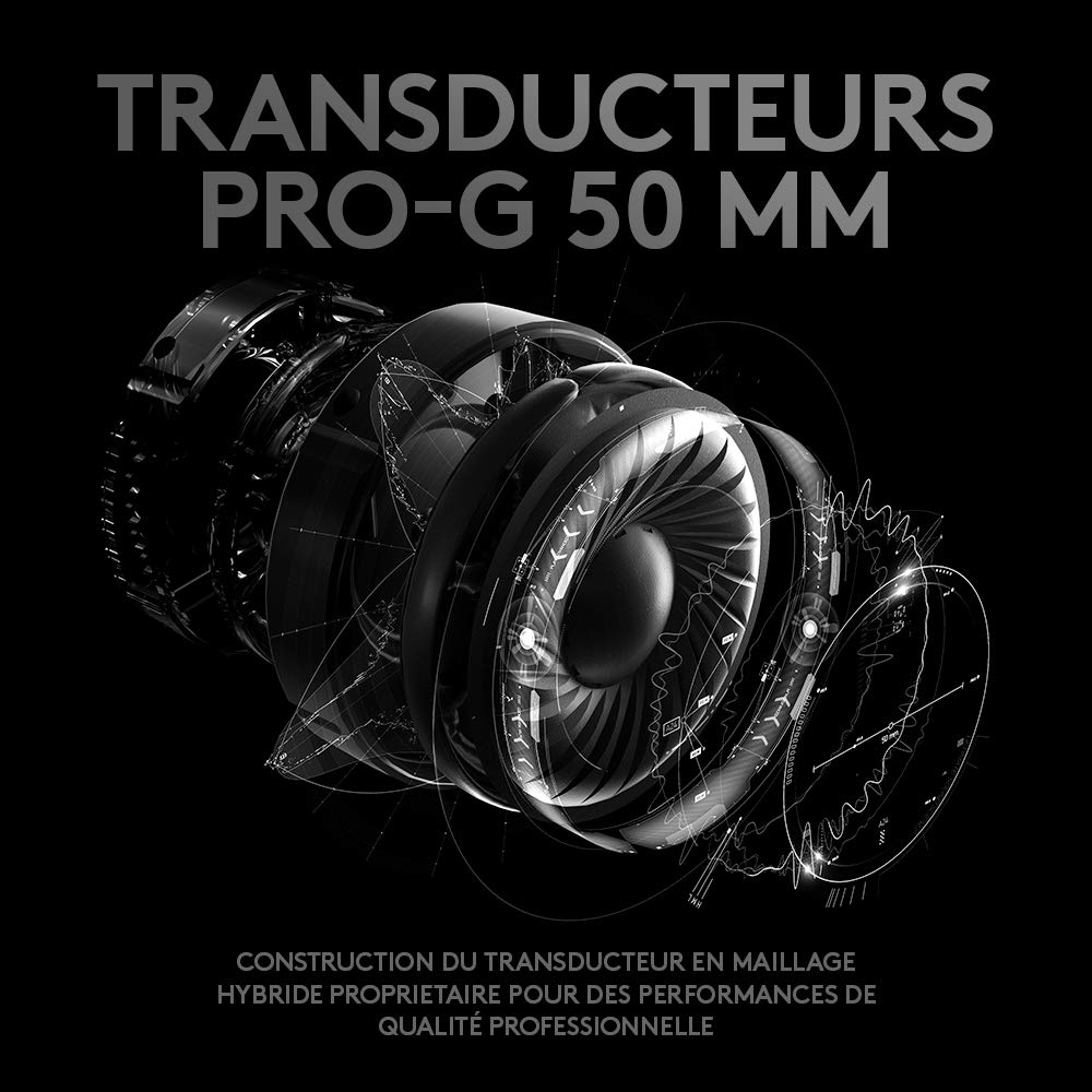 Logitech G PRO X Wired Gaming Headset with BLUE VO!CE Mic, DTS Headphone:X 2.0, PRO-G 50mm Drivers, 7.1 Surround Sound for Esports - PC/PS/Xbox/Nintendo Switch - Black | Perfect for Competitive Gaming & Streaming