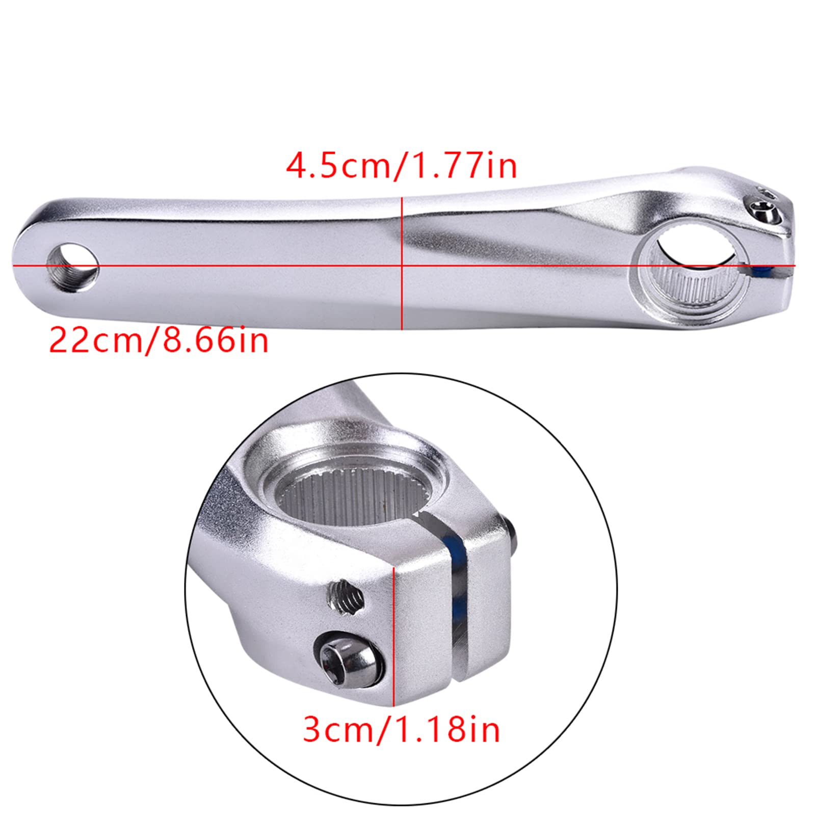 **170mm Aluminum Alloy Bike Crank Arm Set - Left & Right Replacement for Mountain & Road Bikes - Square Hole (Rhombic Hole) - Durable & Lightweight - Perfect for Cycling, Commuting & Off-Road Adventures**