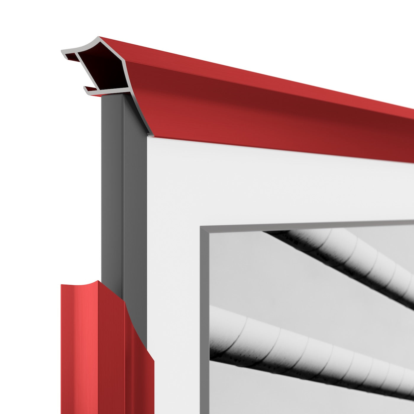 Samsung Frame TV Bezel - Candy Apple Red Alloy Prismatic Finish (2017-2020 Models) | Perfect for Home Theater & Modern Living Room Decor