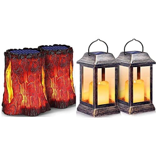 TomCare Solar Torch Lights Outdoor - Waterproof Flickering Flame Solar Lights for Garden, Patio, Yard - Perfect for Pathway, Landscape, and Backyard Decor
