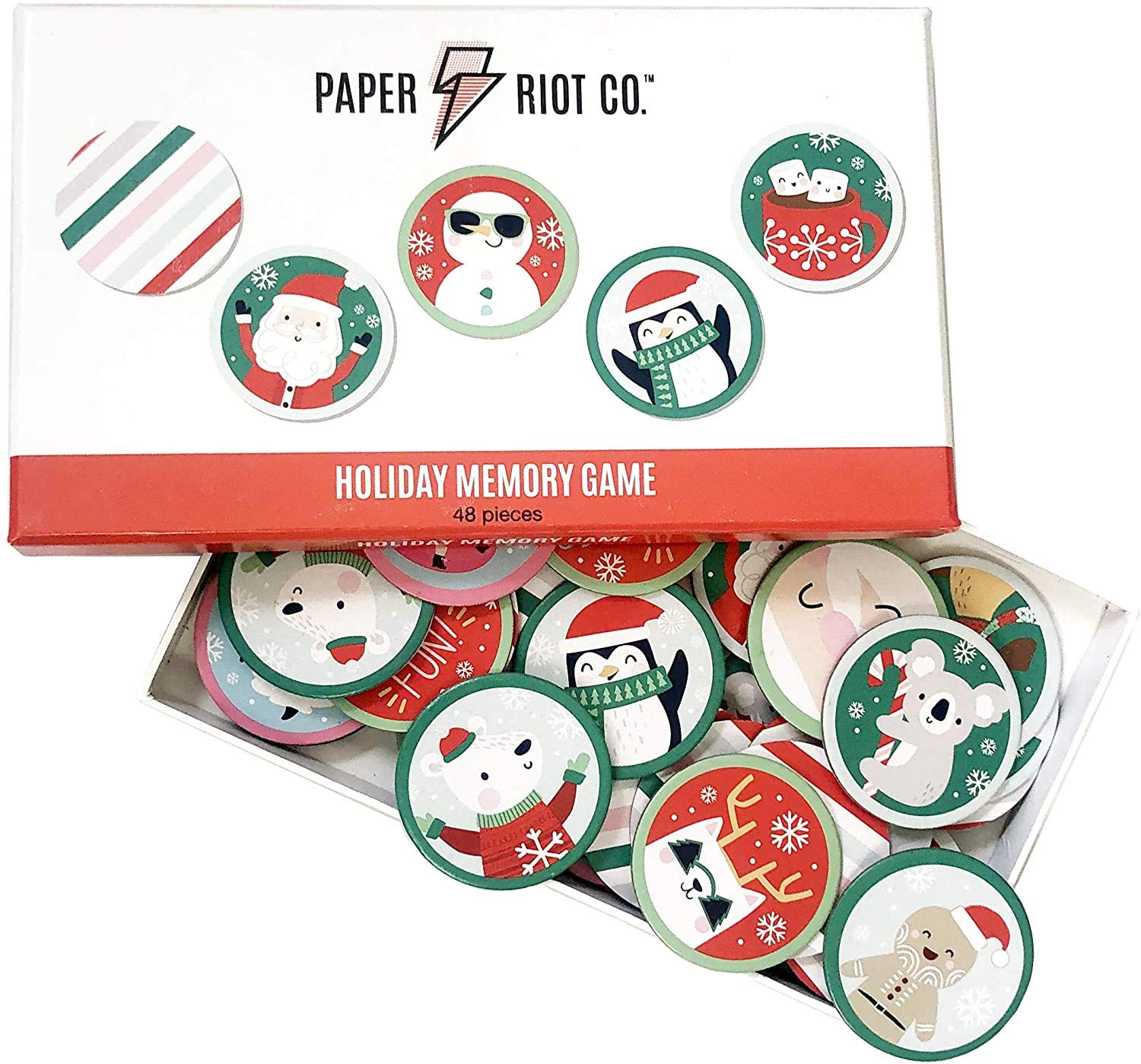 Kids Memory Matching Game - Christmas Characters Educational Toy for Toddlers & Preschoolers | Fun Holiday Learning Activity for Family Game Night