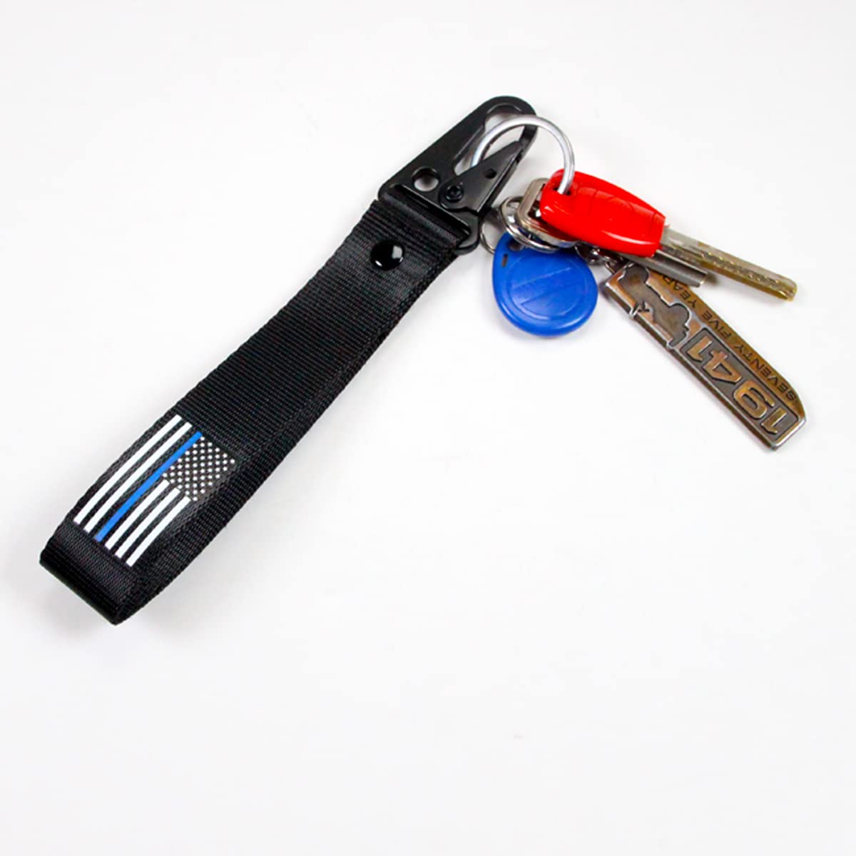Dsycar Personalized American Flag Keychain Clip - Durable Carabiner Key Ring for Men & Women - Perfect for Keys, Backpacks, Gifts & Patriotic Accessories