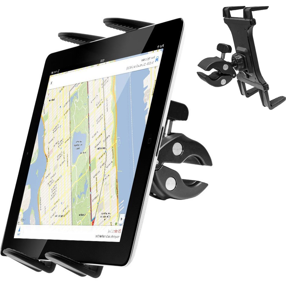 **ChargerCity XT Boat Helm Pole Bar Spin Bike Tablet Mount with Universal Holder – Compatible with iPad Pro, iPad Air, iPad Mini, Galaxy Tab S, Surface Pro & 7