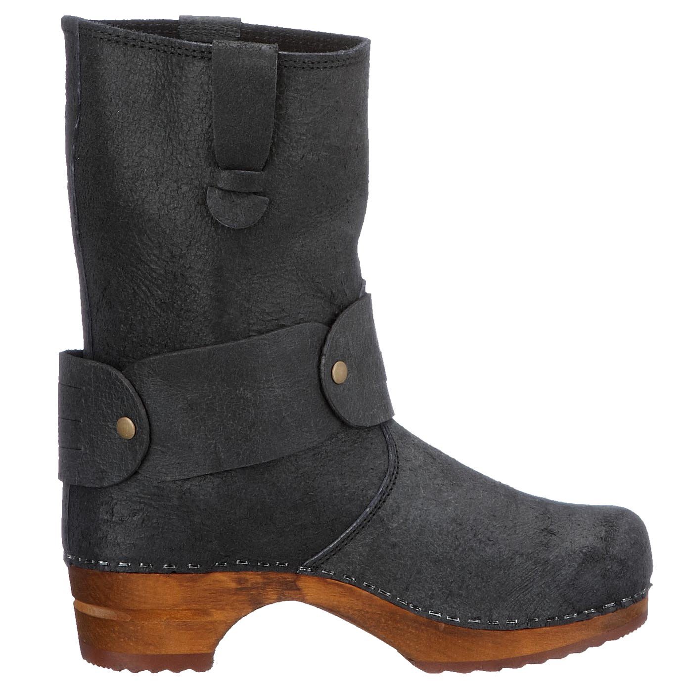Sanita 'Mohawk' Danish Clog Boots for Women - Black Slip-Resistant Comfort Shoes for Nurses & Chefs - Size 39 (Art:452203) | Perfect for Healthcare, Kitchen & Salon Work