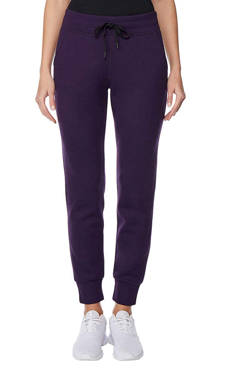 32 DEGREES Women's Tech Fleece Jogger Pants - Soft Thermal Running Joggers for Ladies (Blackberry Cordial, Small) | Perfect for Yoga, Lounge & Winter Workouts