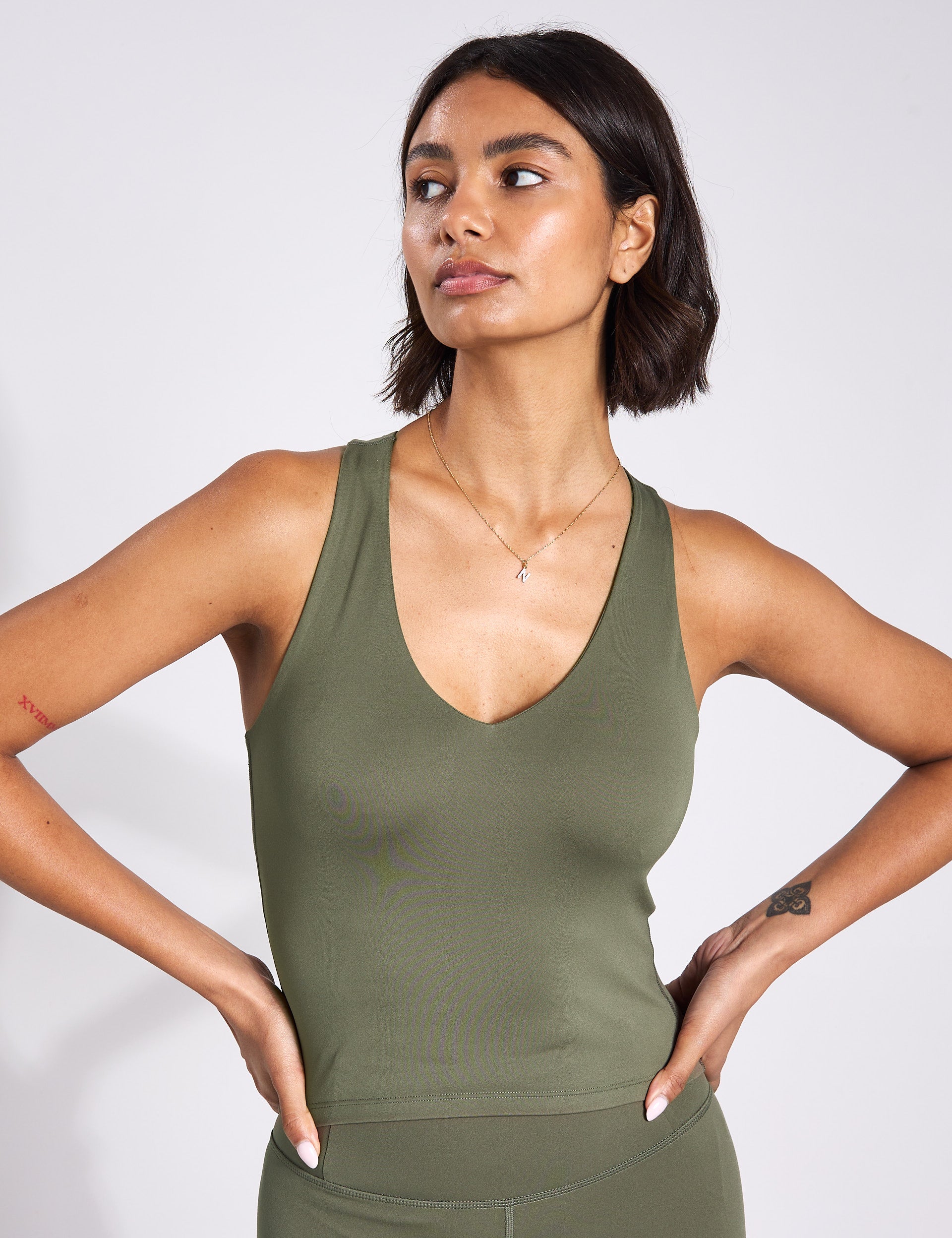 Zoe Tank Top - Soft & Comfortable Cured Green Women's T-Shirt | Casual Wear, Yoga, Summer Outfits