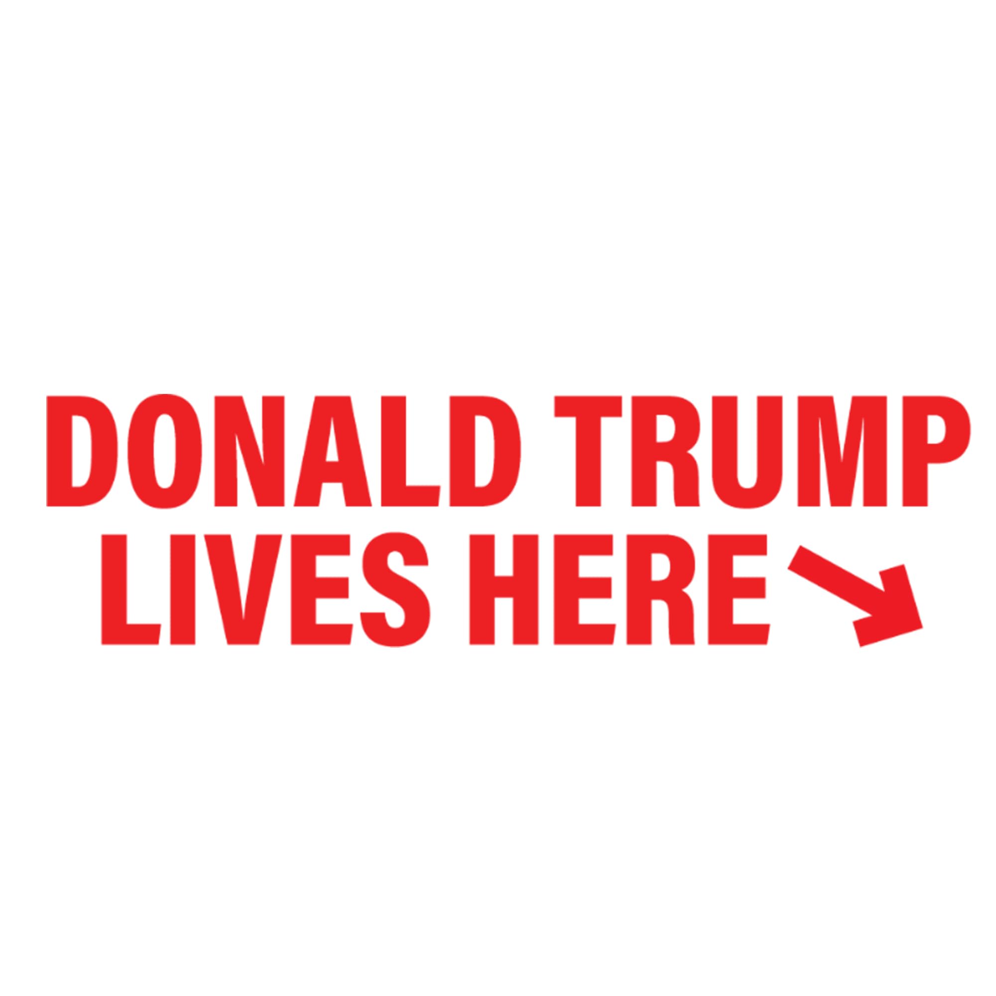 Donald Trump Lives Here Self-Inking Stamp - Custom 2024 Election Merchandise, Office Supplies & Party Decor | Perfect for Political Events, Campaign Swag & Novelty Gifts