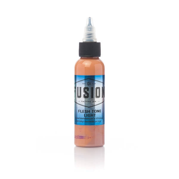 Fusion Flesh Tone Light Ink - Professional Tattoo Ink for Realistic Skin Tone Shading | Perfect for Tattoo Artists & Permanent Makeup | Ideal for Cover-ups, Realism Tattoos & Cosmetic Procedures