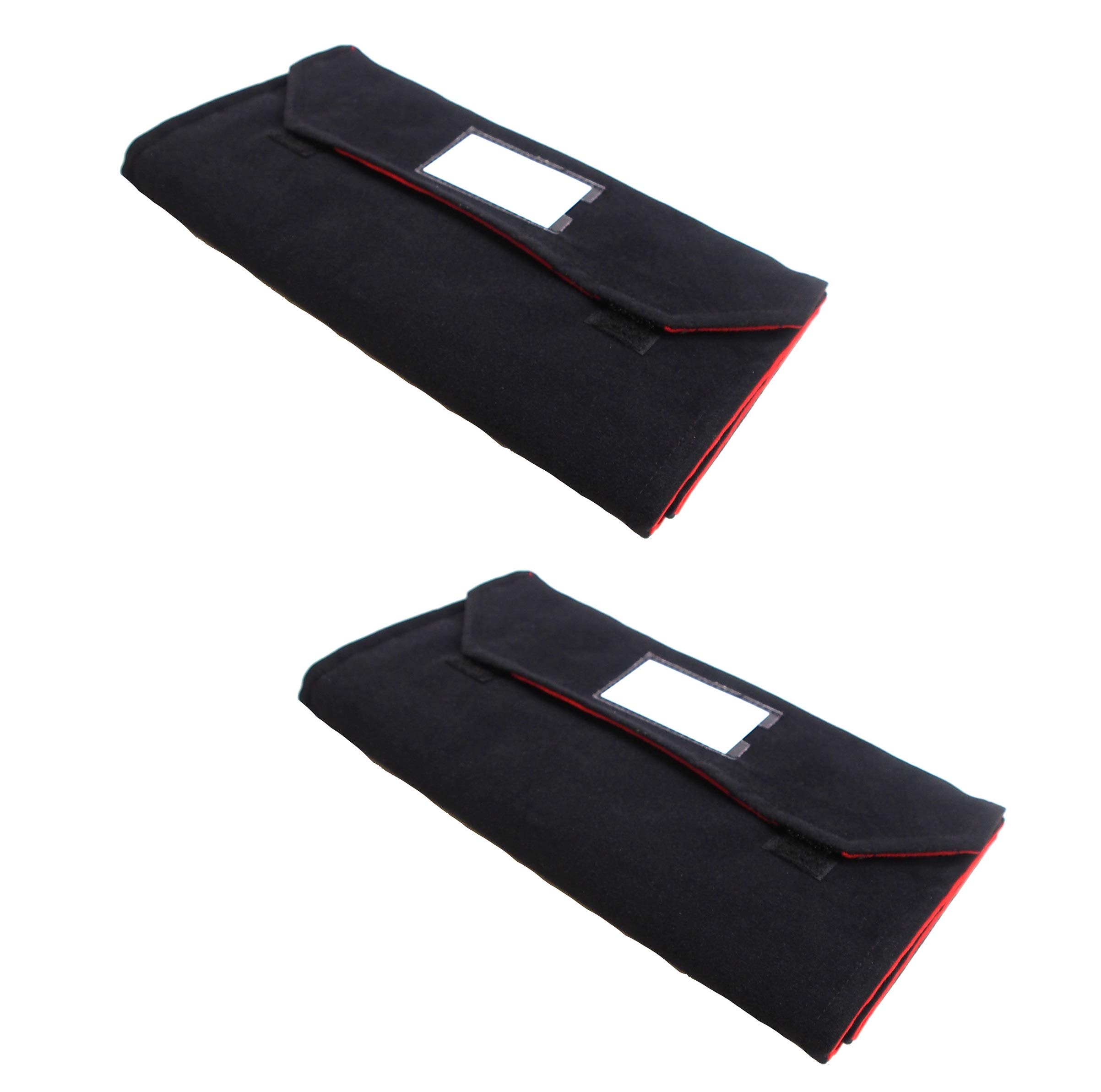 N'icePackaging 2-Pack Deluxe Midnight Black & Macaw Red Velvet 140 Pair Earring Rolls with ID Window - Jewelry Organizer for Sales, Travel, Storage & Retail Display - Perfect for Boutiques, Craft Shows and Home Organization