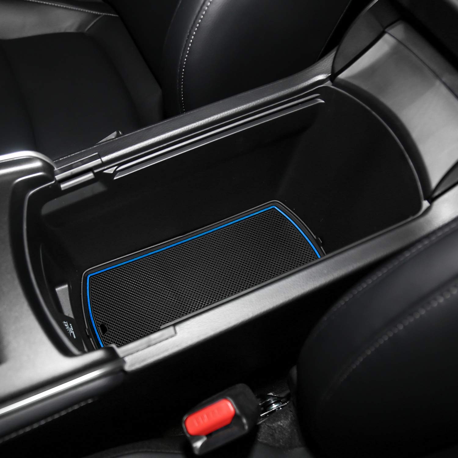 17-Piece Anti-Dust Car Mats Set for Honda Accord 2018-2022 Models - Cup Holder Inserts, Center Console Liner & Door Pocket Liners (Blue) | Premium Interior Protection Accessories for Daily Commuting & Road Trips