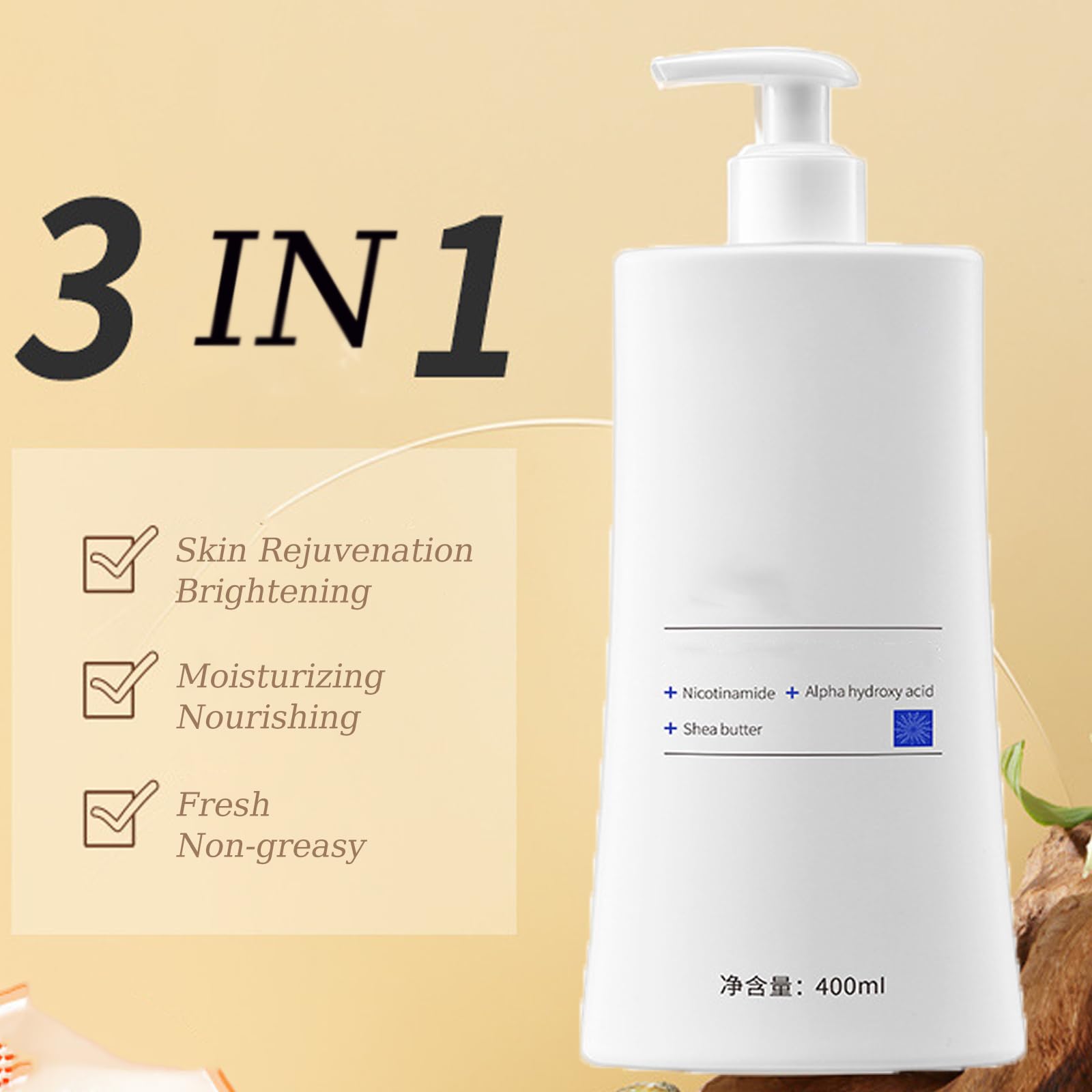 Brightening Body Lotion with HD Cosmetic Efficiency - Hydrating & Skin Tone Correcting Moisturizer for Dry Skin - Perfect for Daily Use & Nighttime Skincare Routine