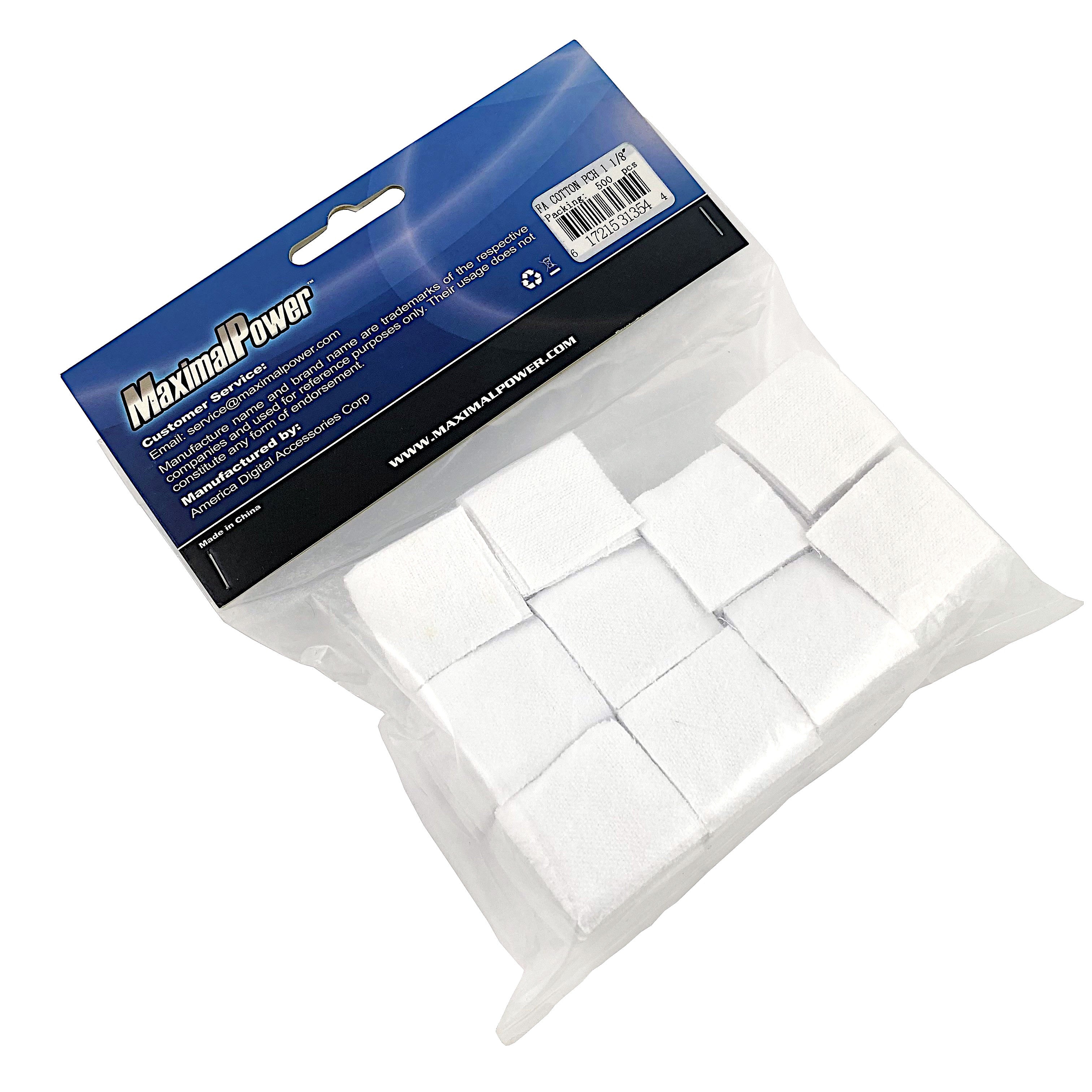 1 1/8 Inch Premium Cotton Gun Cleaning Patches for .220 to .270 Caliber - 500 Count Bulk Pack for Rifle, Pistol & Shotgun Maintenance - Perfect for Range Days, Hunting Trips & Firearm Care