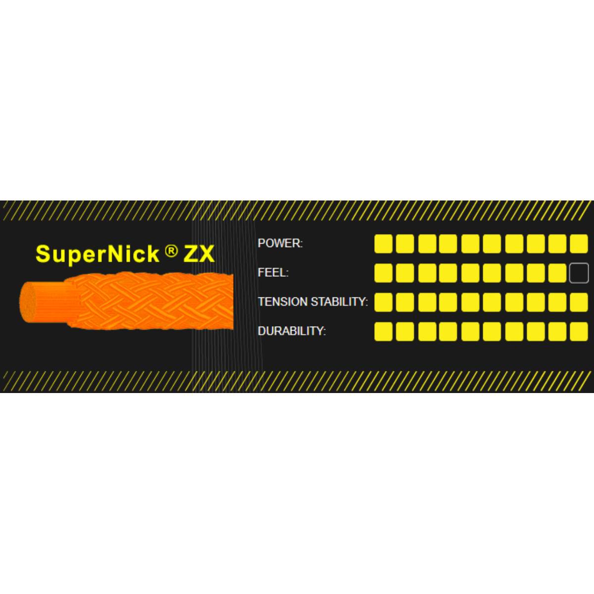 Ashaway SuperNick ZX 17 Squash String Reel (Orange) - High-Performance Synthetic Gut String for Squash Rackets - Perfect for Competitive Play & Training Sessions