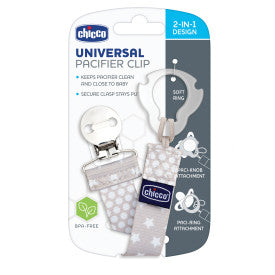 Chicco Universal Pacifier Clip - Secure & Stylish Baby Pacifier Holder for Strollers, Car Seats & Diaper Bags - BPA-Free & Adjustable - Perfect for Travel & On-the-Go Parents