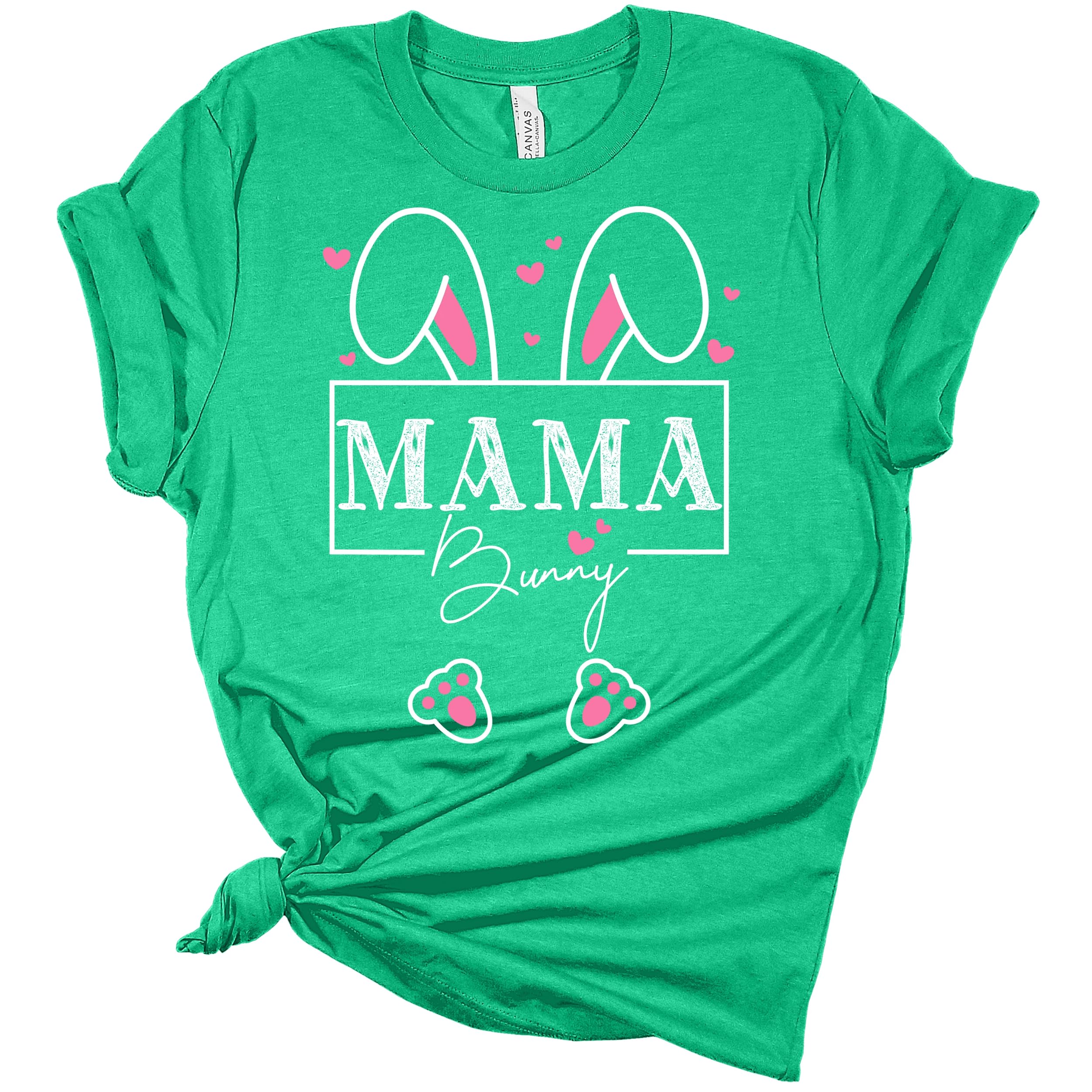 GyftWear Women's Easter Bunny Graphic T-Shirt - Cute Easter Mama Tee for Mom - Perfect for Easter Brunch, Family Photos & Spring Celebrations