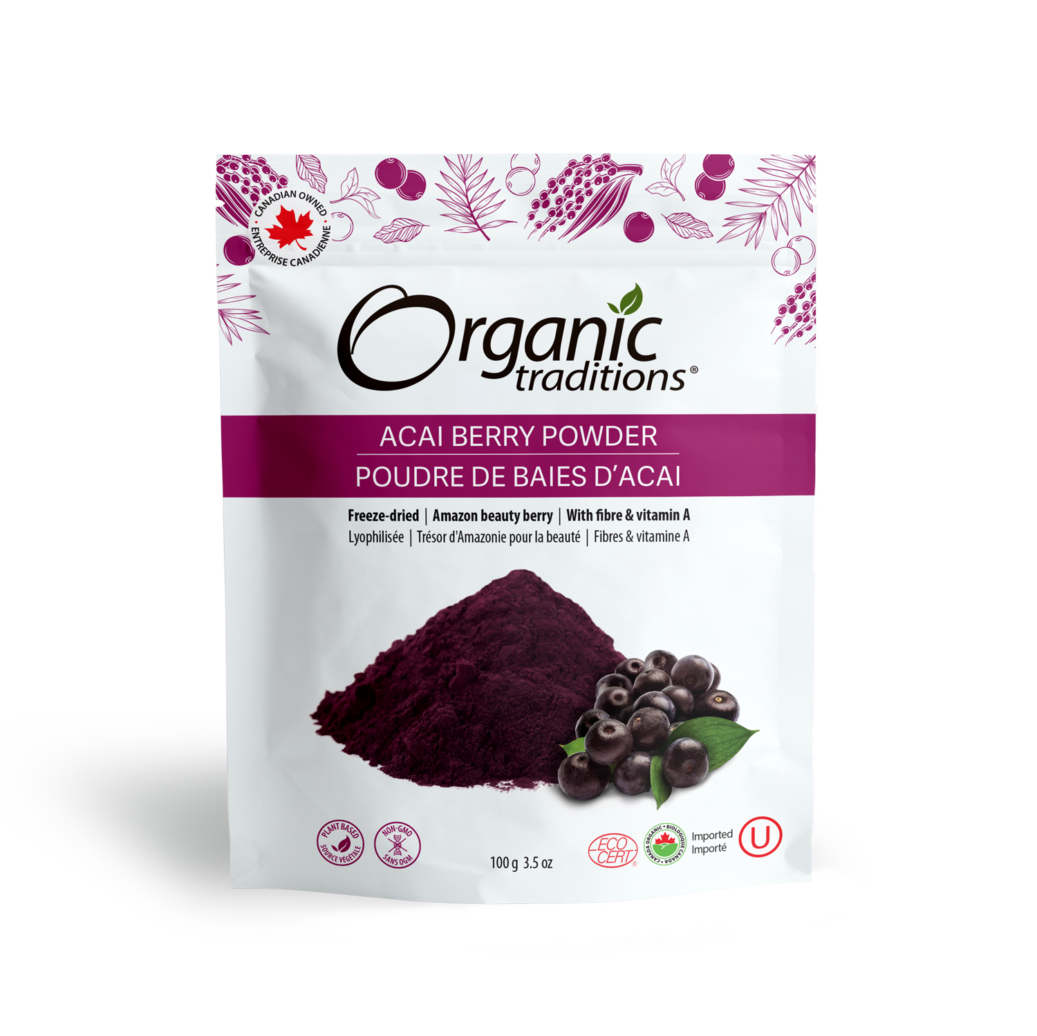 Organic Acai Berry Powder - Premium Freeze-Dried Superfood for Smoothies, Bowls & Energy Boosts - Antioxidant-Rich Amazonian Superfruit Supplement for Health & Wellness