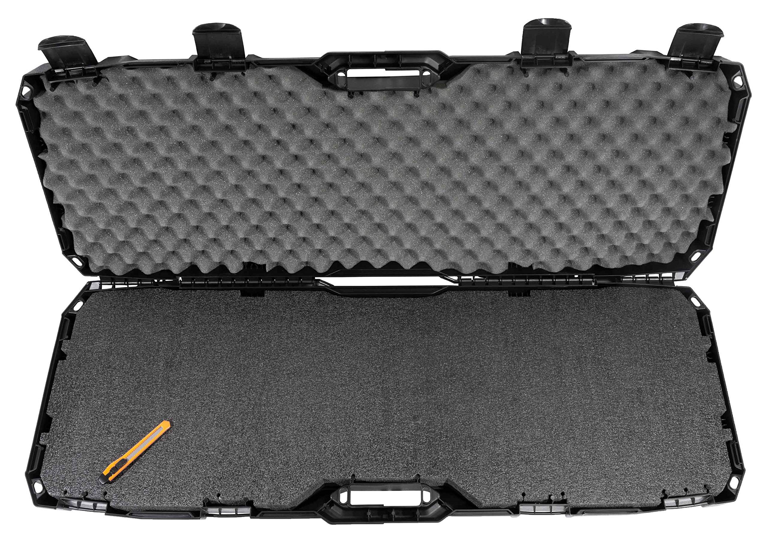 Case Club 40 Inch Tactical Rifle Gun Case - Heavy Duty Polyethylene/Convolute Foam Interior for Firearm Protection | Perfect for Hunting, Shooting Range & Airplane Travel