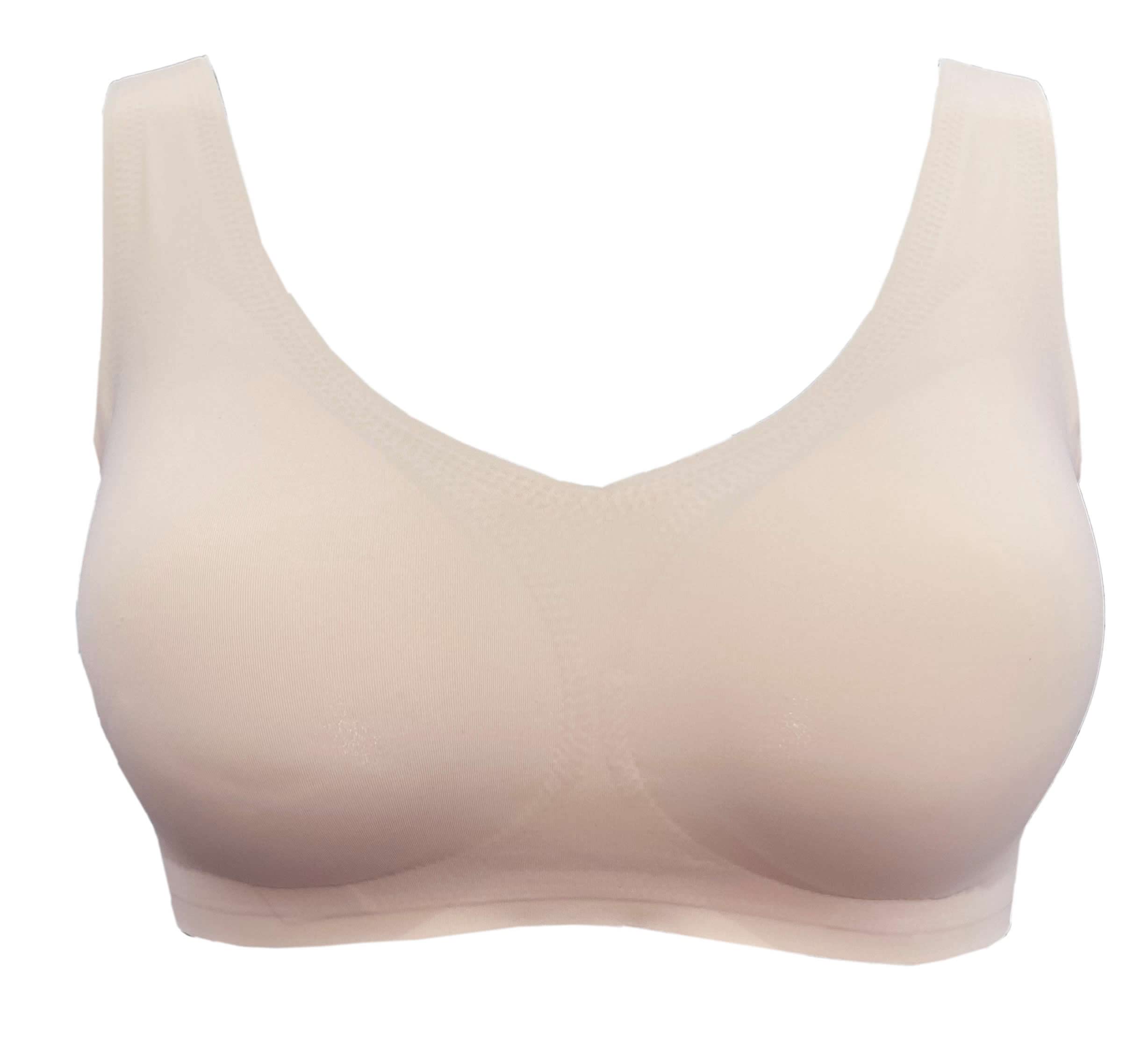 BIMEI Seamless Post-Surgery Mastectomy Bra with Pockets - Soft Comfortable Prosthesis Bra for Women - Perfect for Sleeping, Daily Wear & Recovery After Breast Cancer Surgery