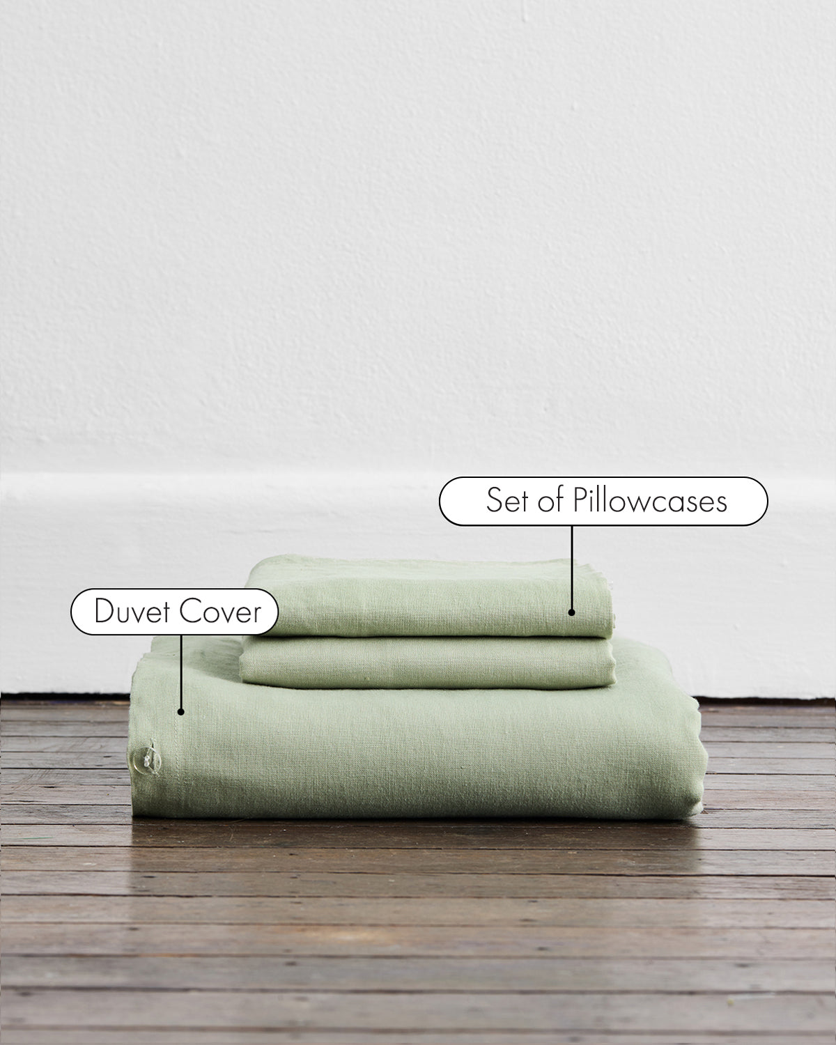 Premium Sage Green 100% French Flax Linen Duvet Cover Set - Breathable & Hypoallergenic Bedding for All Seasons - Perfect for Master Bedrooms, Guest Rooms & Coastal Home Decor