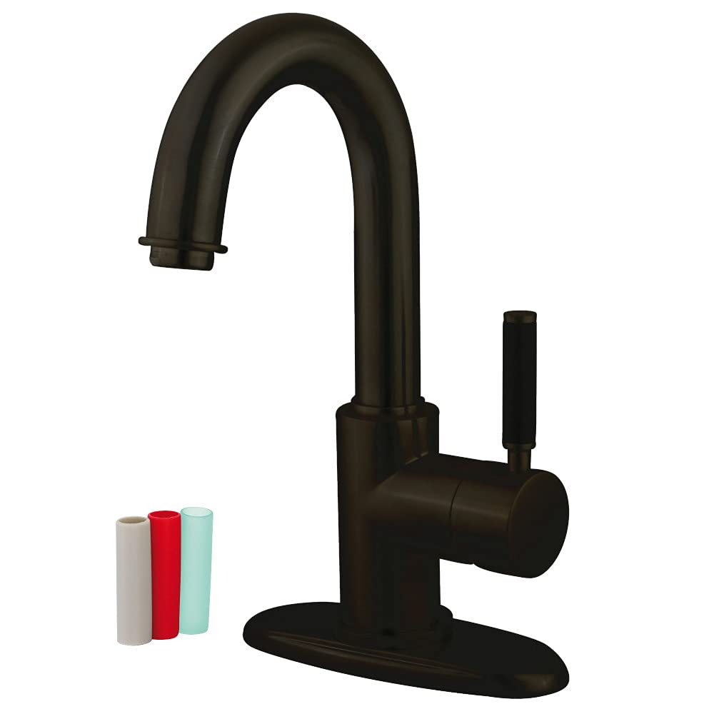 Kingston Brass FS8435DKL Kaiser 4-Inch Center Bathroom Faucet in Oil Rubbed Bronze - Perfect for Modern Bathroom Vanities and Powder Rooms